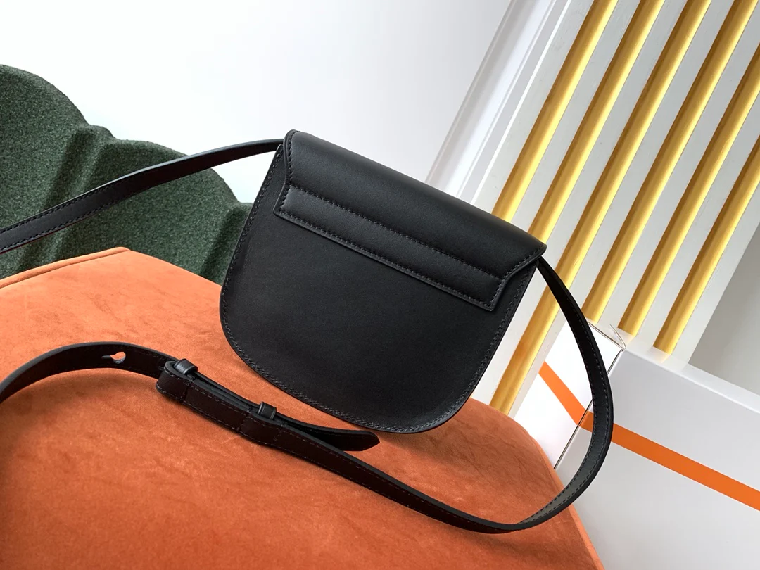 Летняя коллекция YSL 2020 - Сумка-седло Kaia - Черная - 18 см