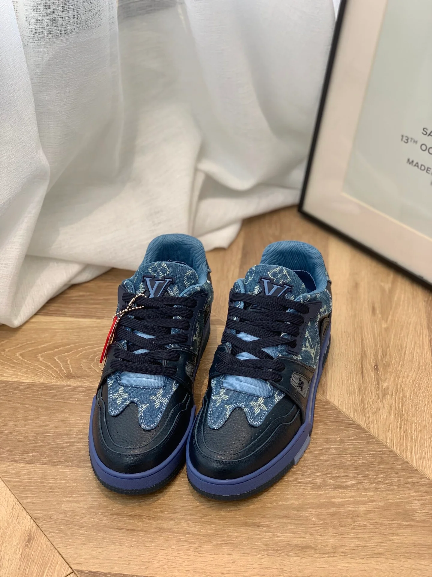 Кроссовки LV Trainer Series - Унисекс - Темно-синий канвас с монограммой