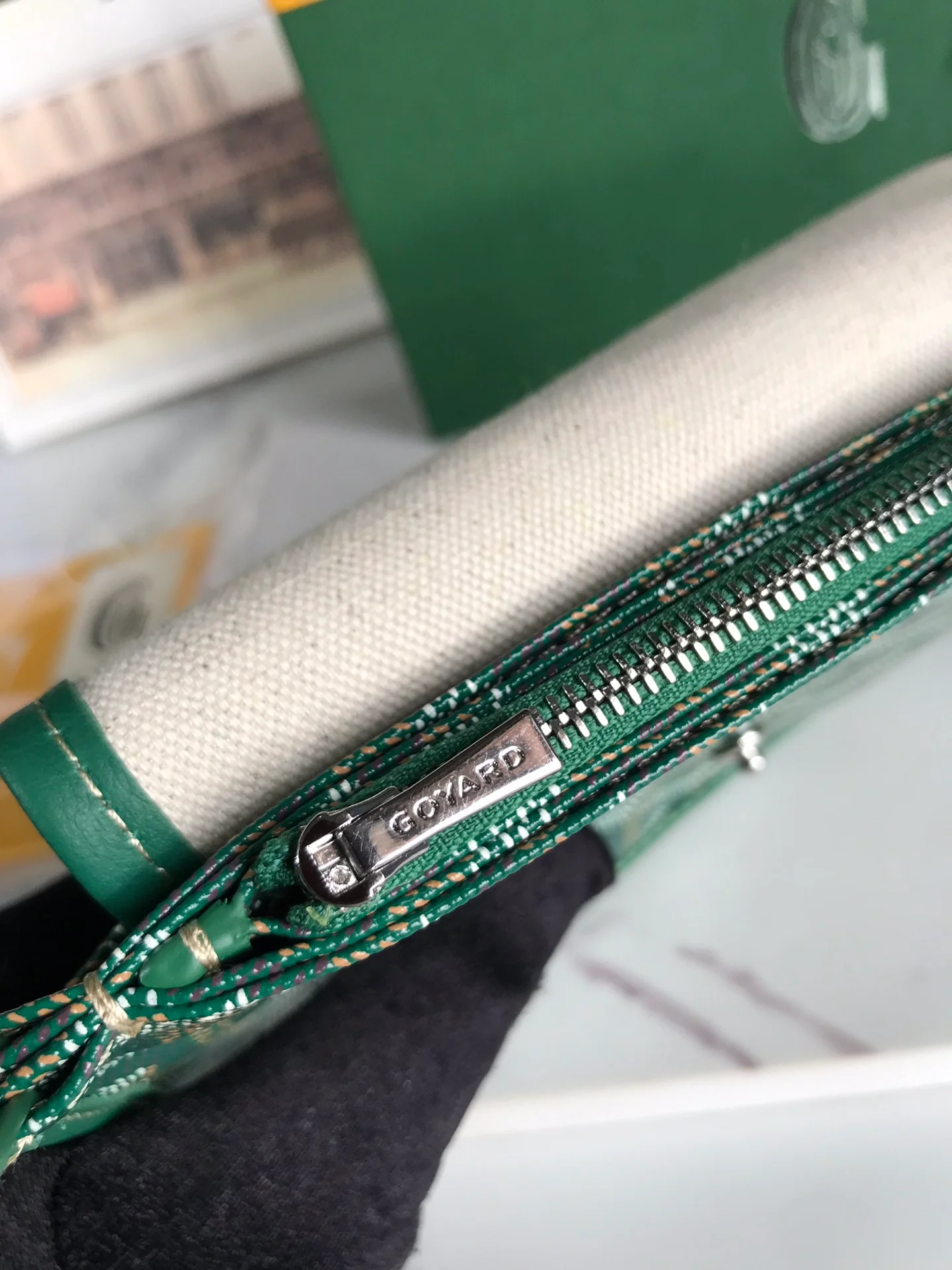 Сумка Тройная Плоская Сумка Goyard Plumet Series - Зеленый