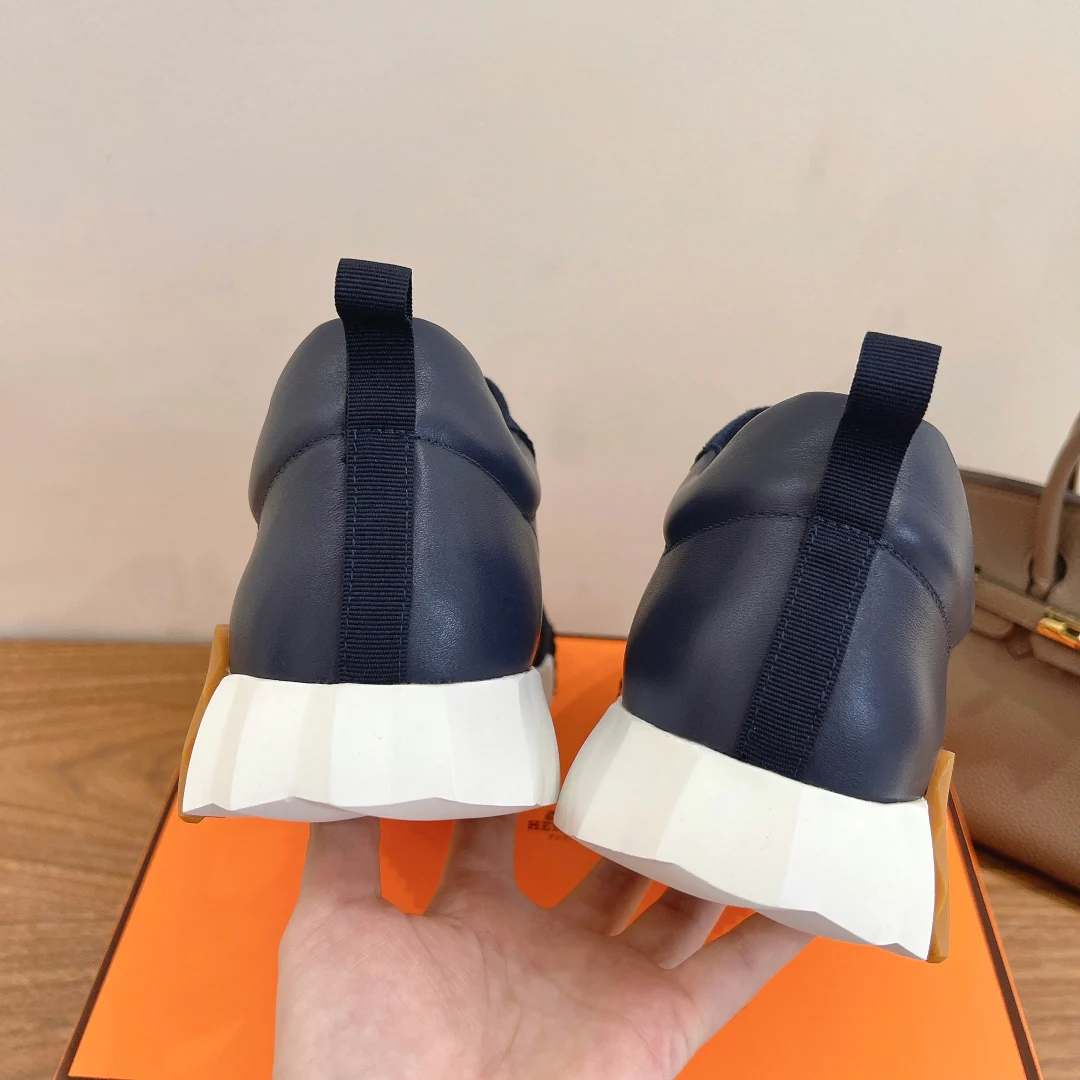 Повседневные туфли Hermes 2024 - Синие - 2