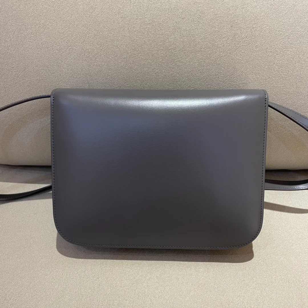 Сумка Celine Box-Ten Fine Striped, средний размер, светло-угольно-черный