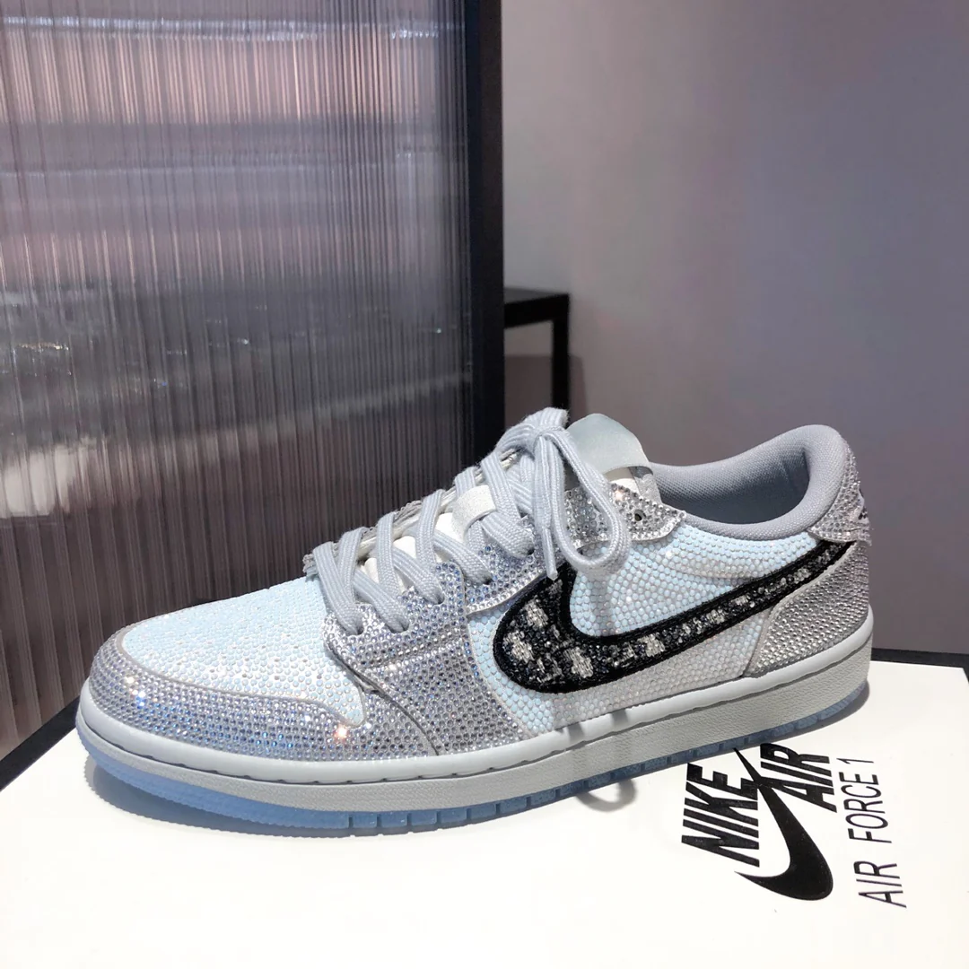 Dior-Nike Collaboration-Full Diamond-Force-Grey