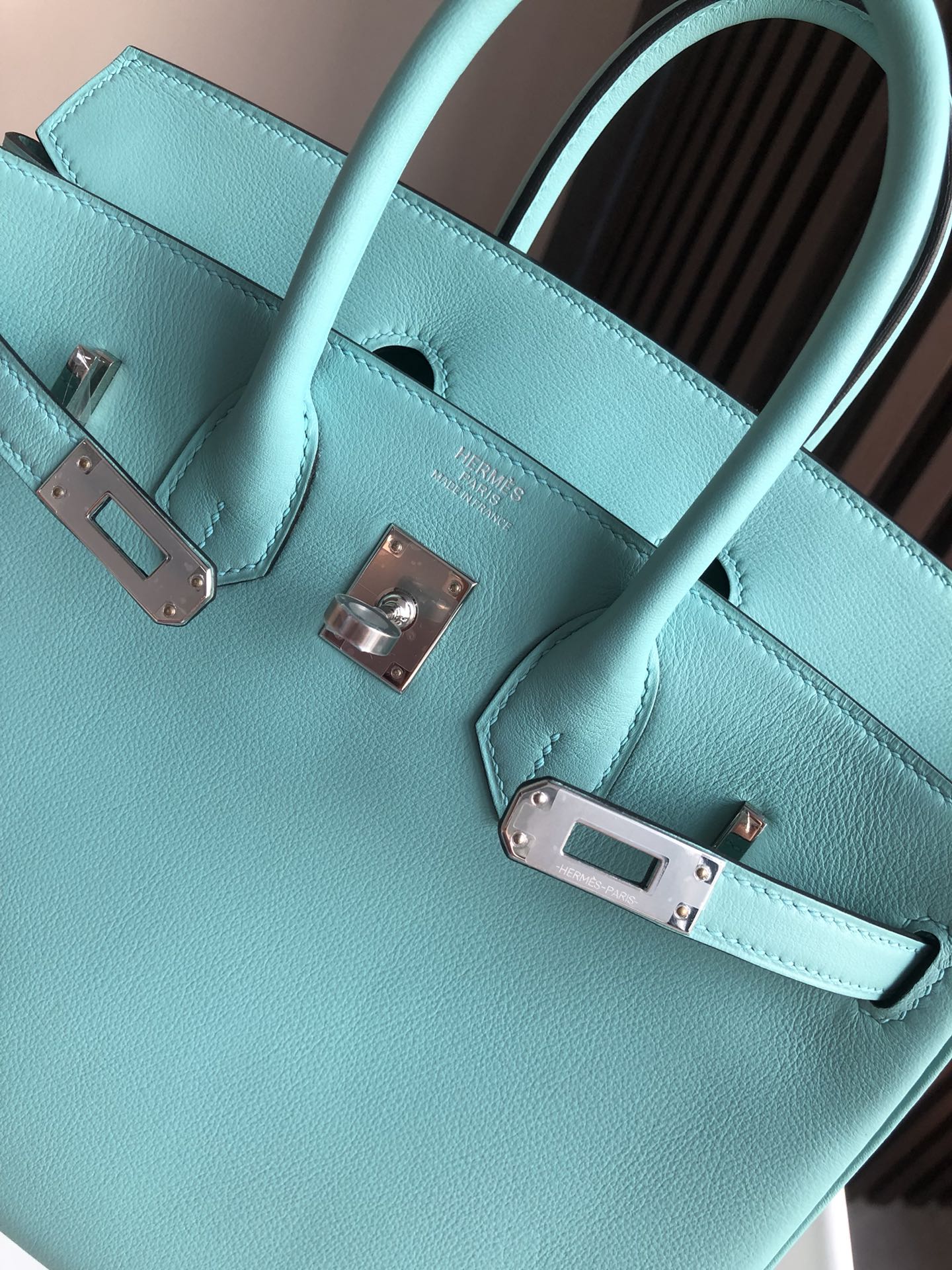 Сумка Hermes Birkin 25 Swift 3p Macaron с серебряной пряжкой
