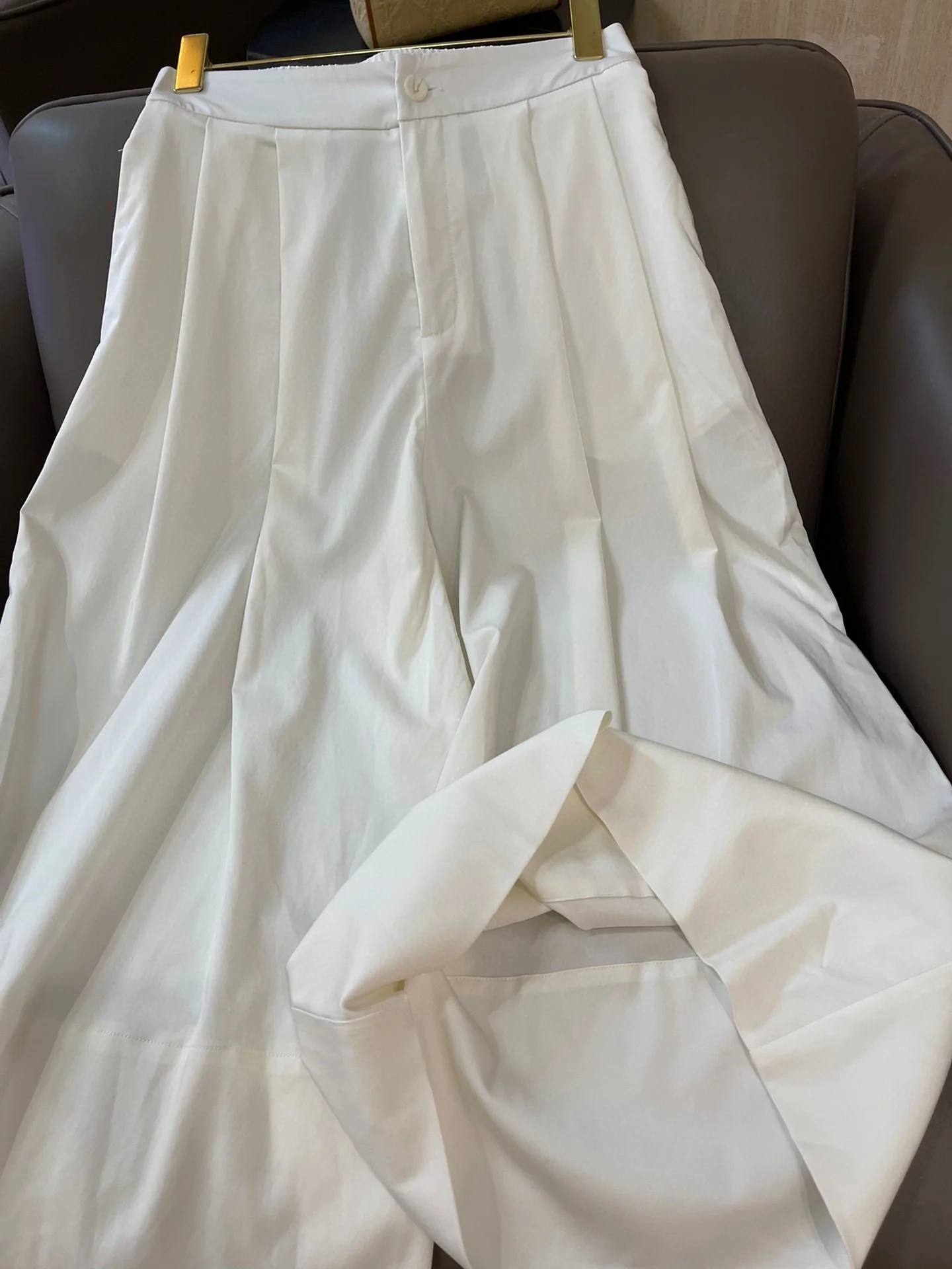 Новые широкие брюки Celine 2404-24ss - белые