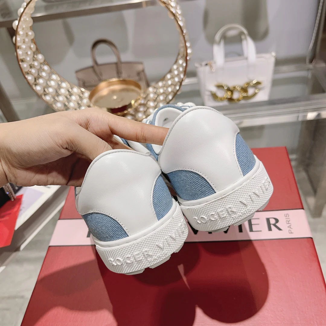 Обувь RV Shoes - Новинка весны/лета 2023 - Повседневные туфли viv-golf с бриллиантовой пряжкой - Синие