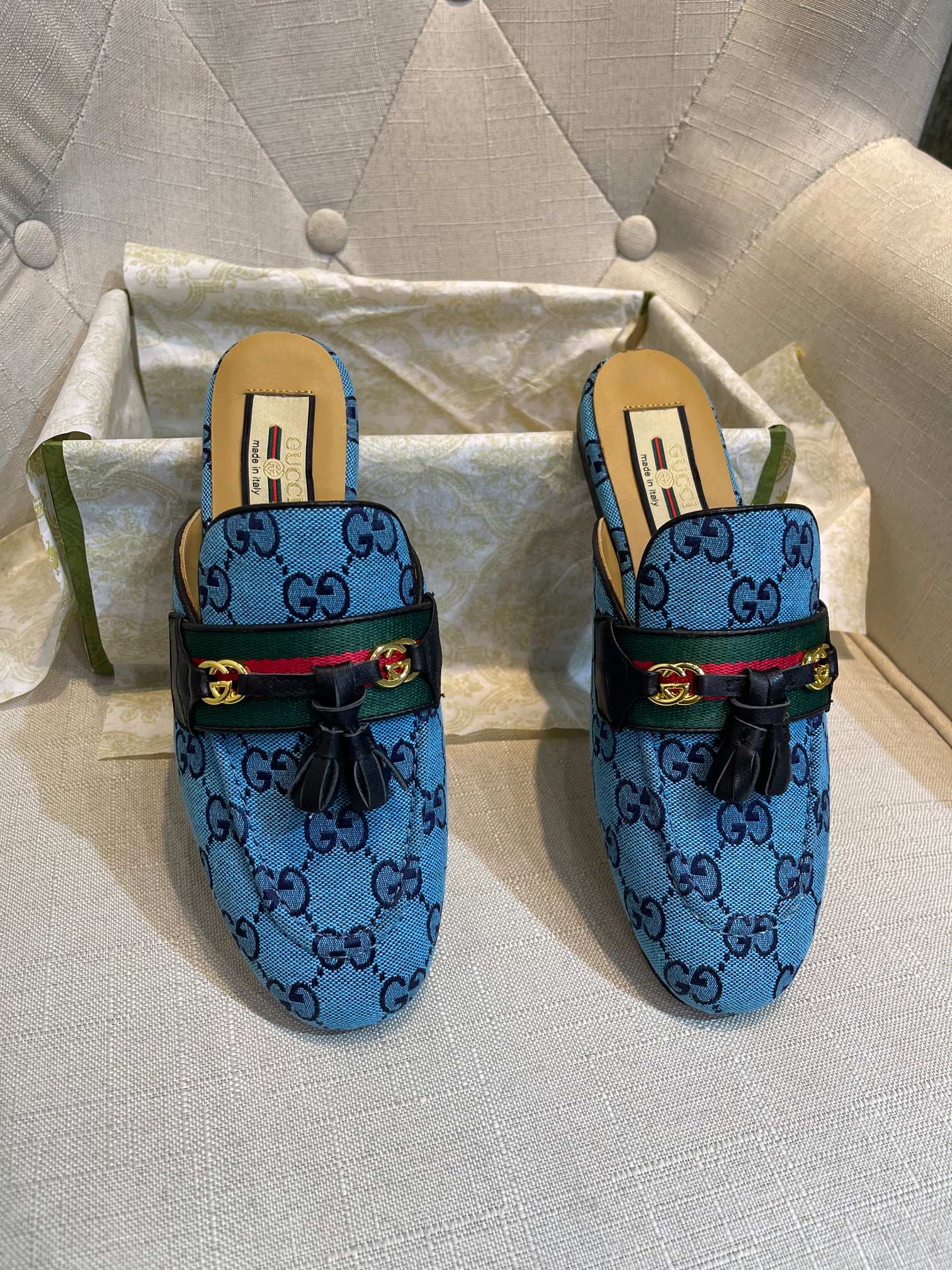 Gucci — Подвеска с кисточками — Тапочки — Мюли — 3