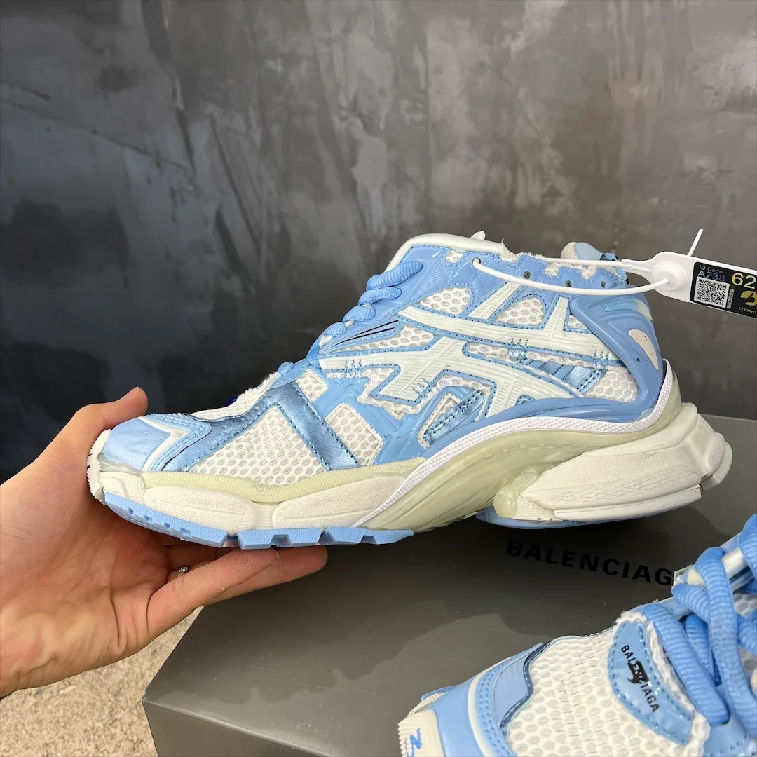 Кроссовки Balenciaga Runner - унисекс - бело-синие