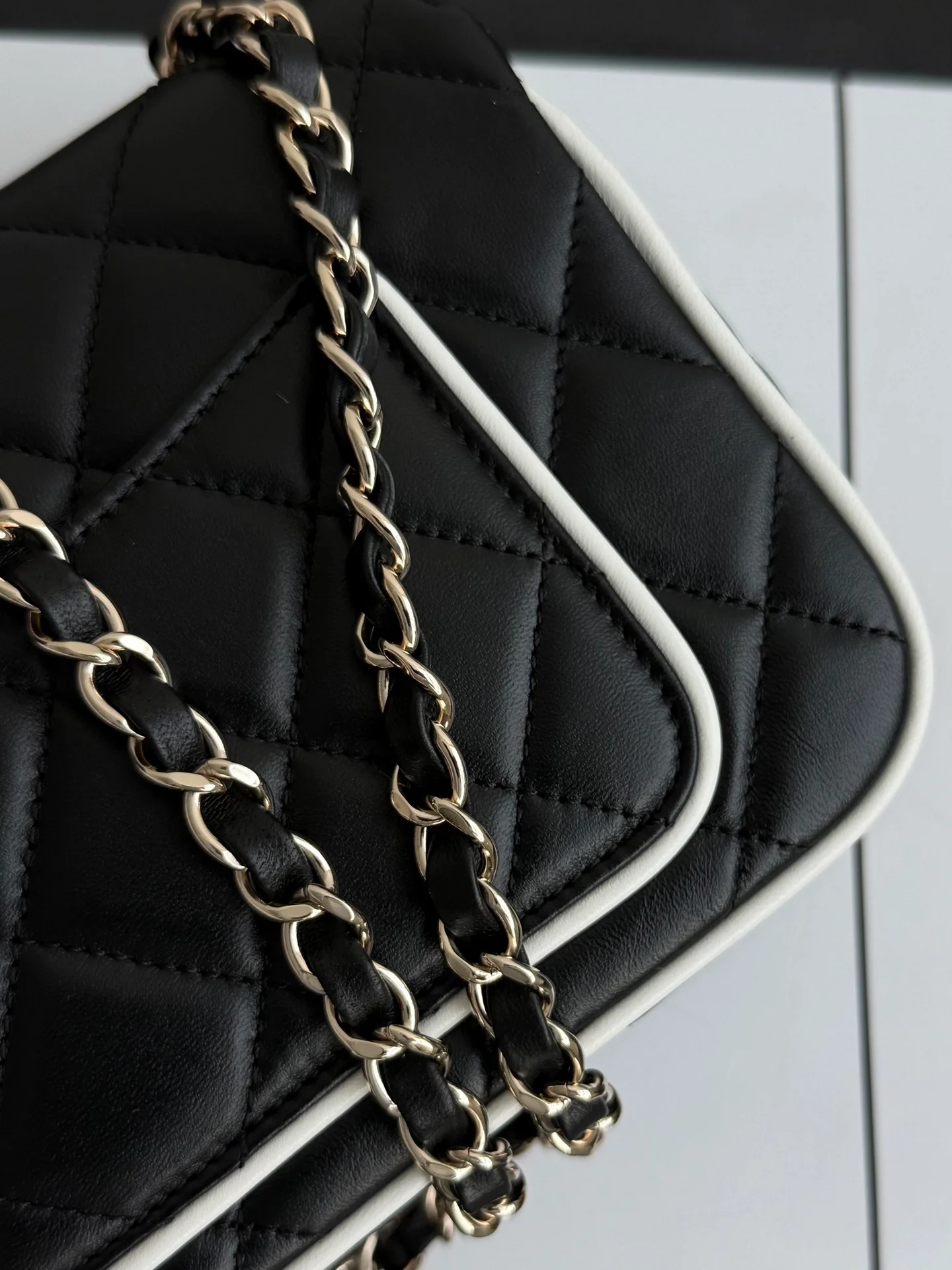 Chanel 25p Panda Square Fat Man Black