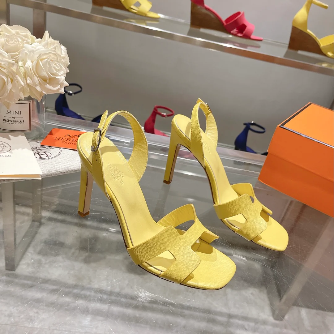 Новинка весны 2022 года от Hermes - Сандалии на высоком каблуке - 1