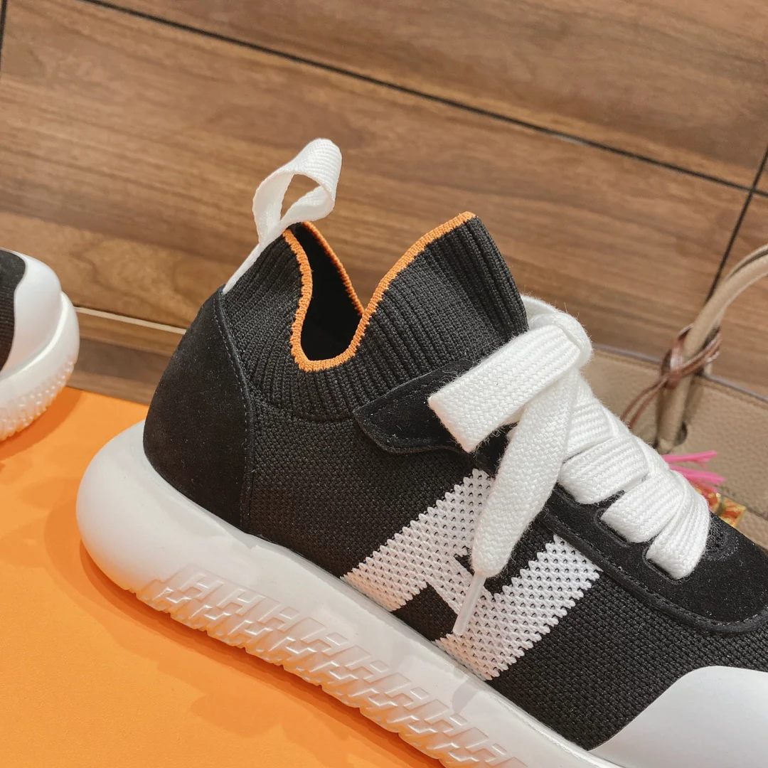 Новинка весны 2022 года от Hermes - Повседневные кроссовки - Унисекс - Черные