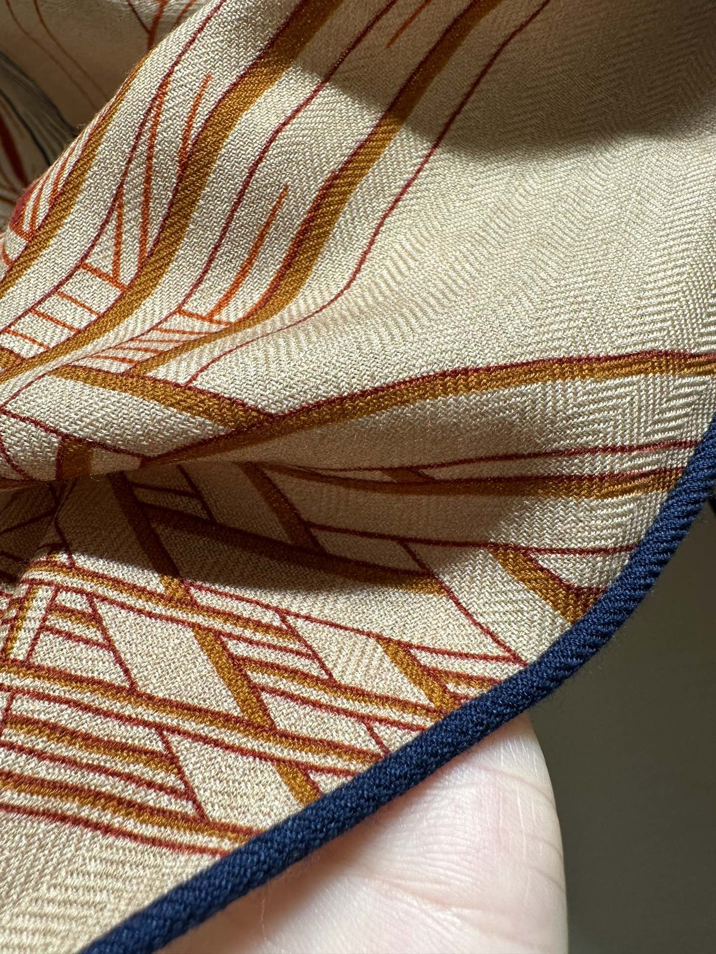 Носовой платок Hermes 2024 с двухзначным кодом - оранжевый