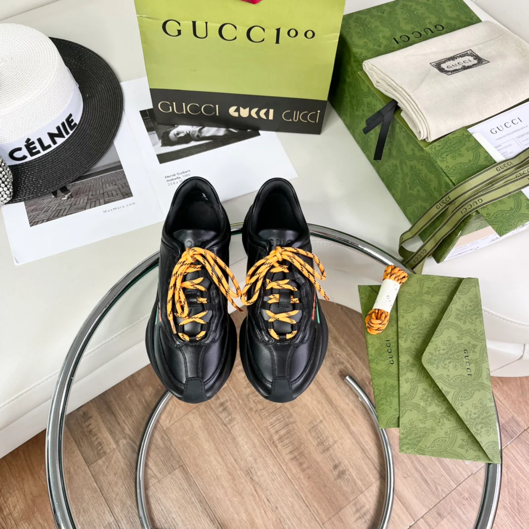 Новинка Gucci 2022 года - Массивные туфли - Женский стиль - Черные