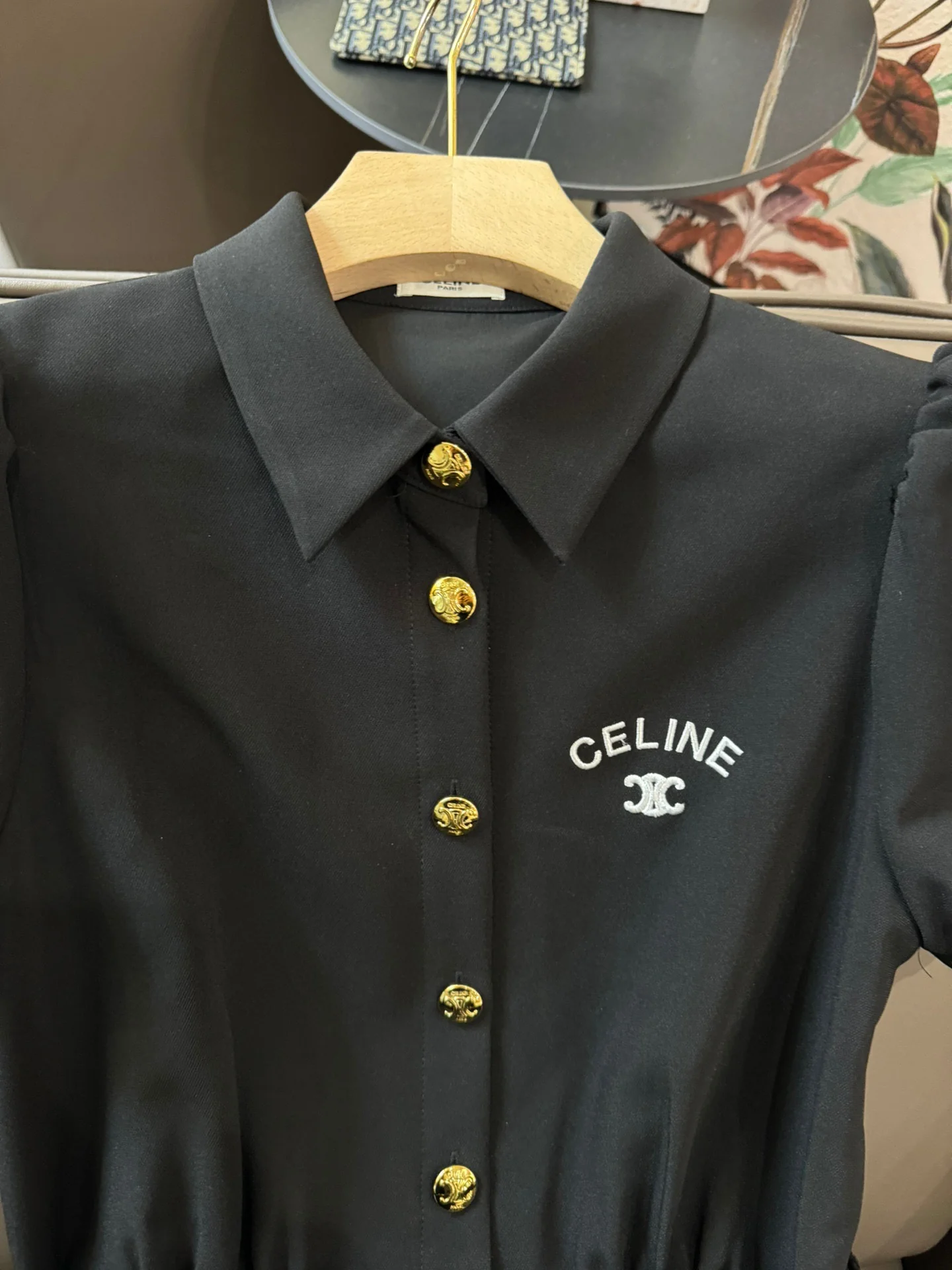 Платье Celine 2403-24ss, облегающее, с поясом, черное.