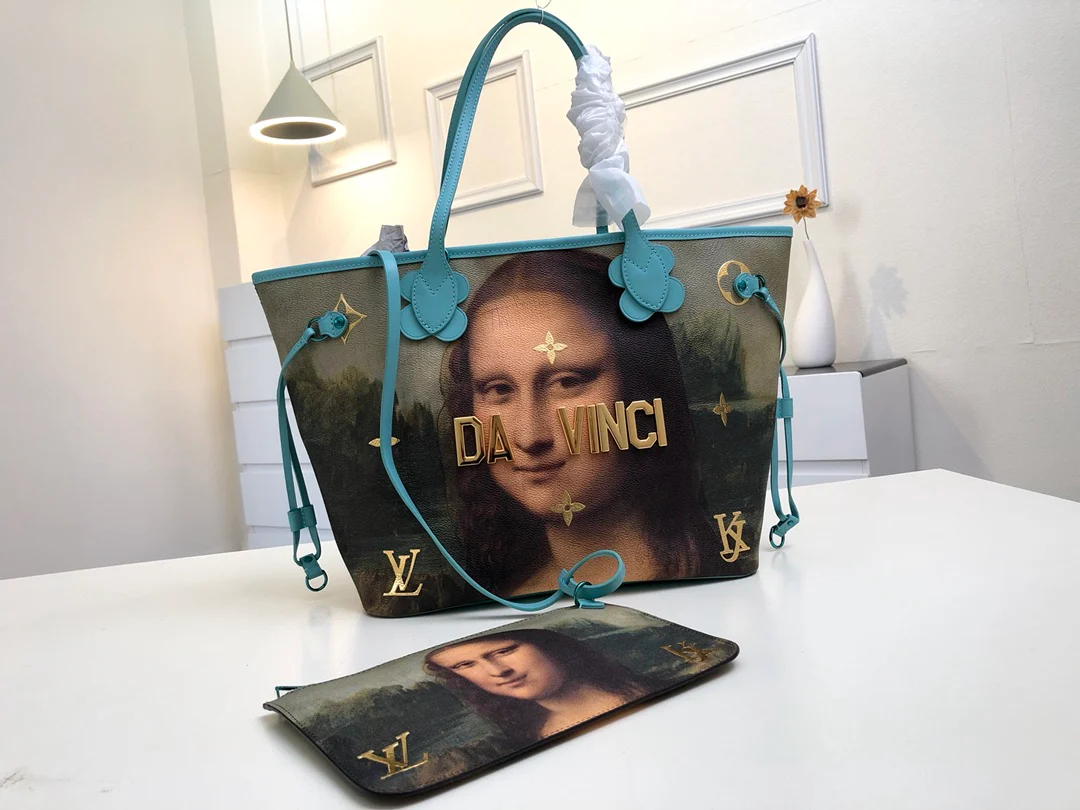 m43325-LV-Da Vinci-Master Series-Neverfull Handbag-Medium Size