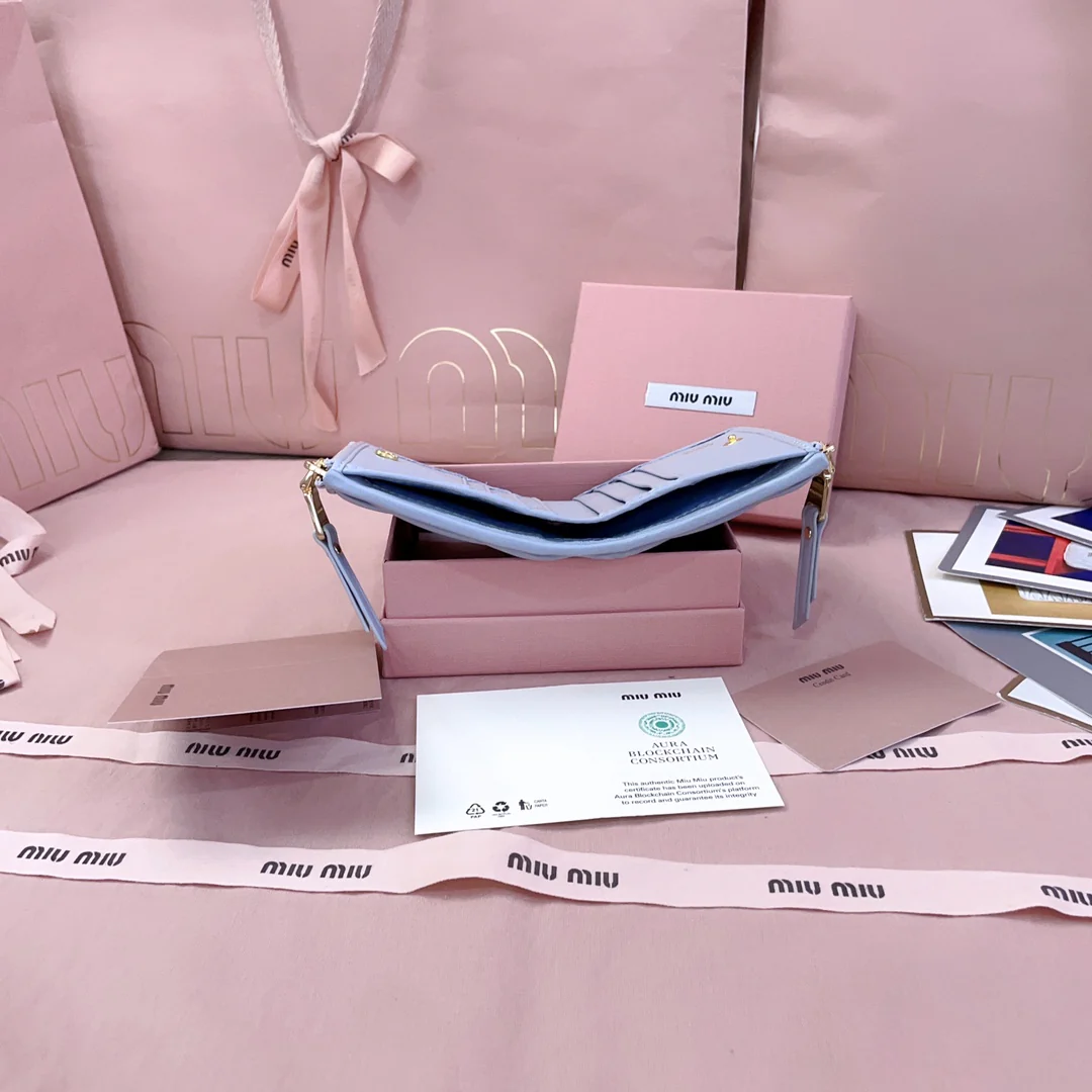 Miu Miu-5mv017-карманный-кошелек-маленький-синий