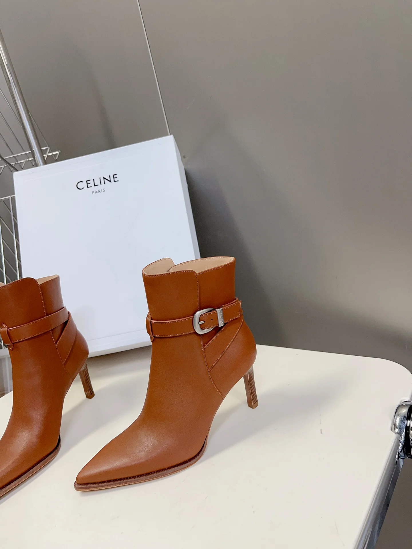 Celine - Новинка начала осени 2023 года - Ботильоны на шпильке с острым носком