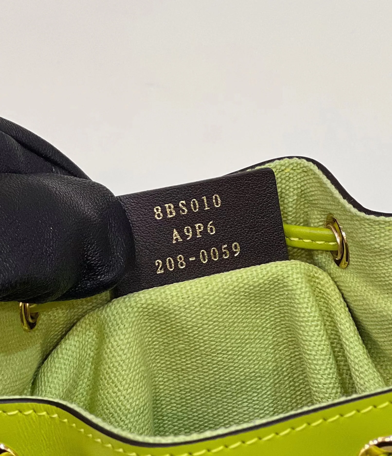 Сумка-ведро Fendi - канвас, ручка с косами - водонепроницаемый деним - ярко-зеленый