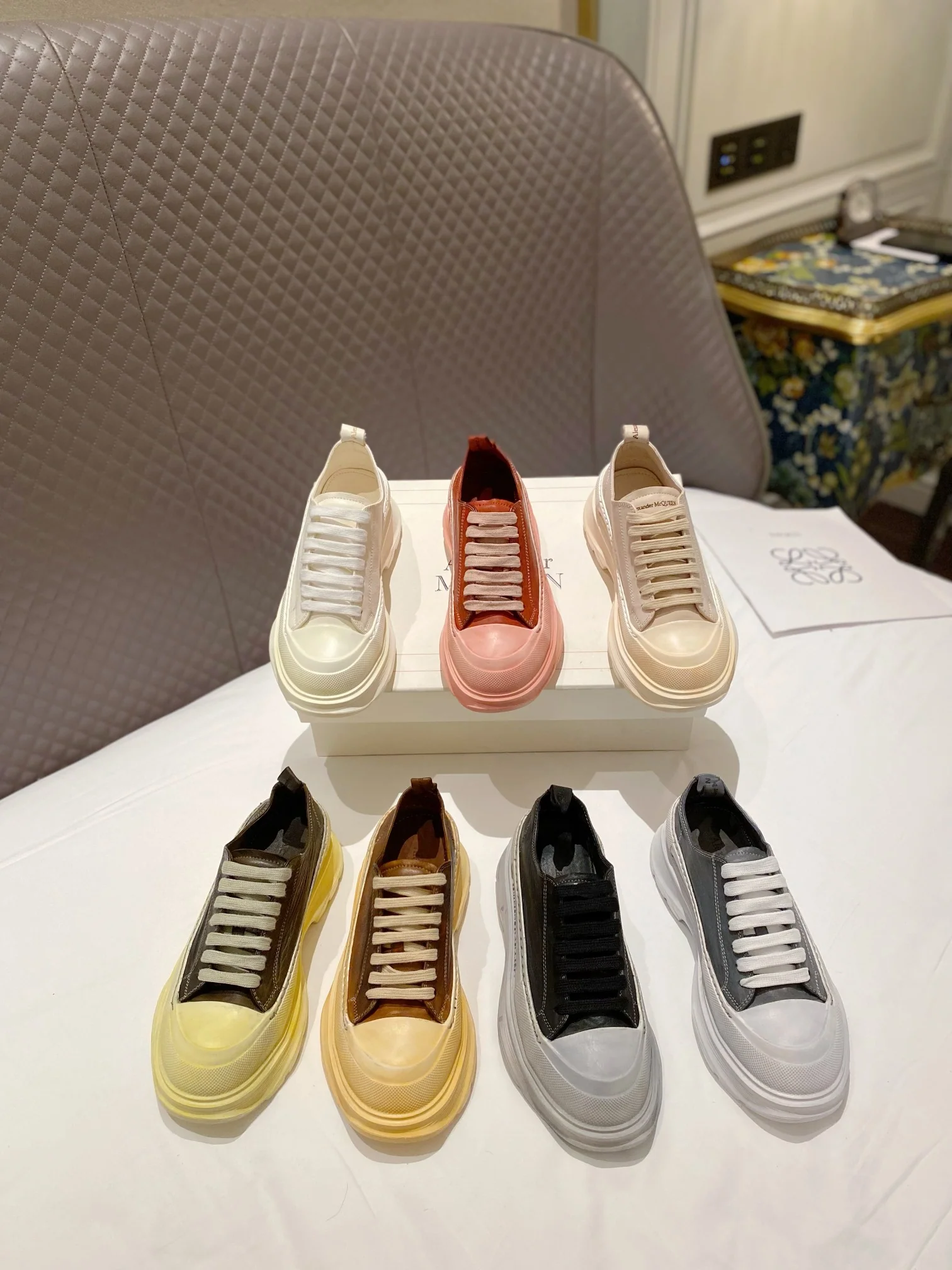 McQueen - Туфли на платформе из парусины