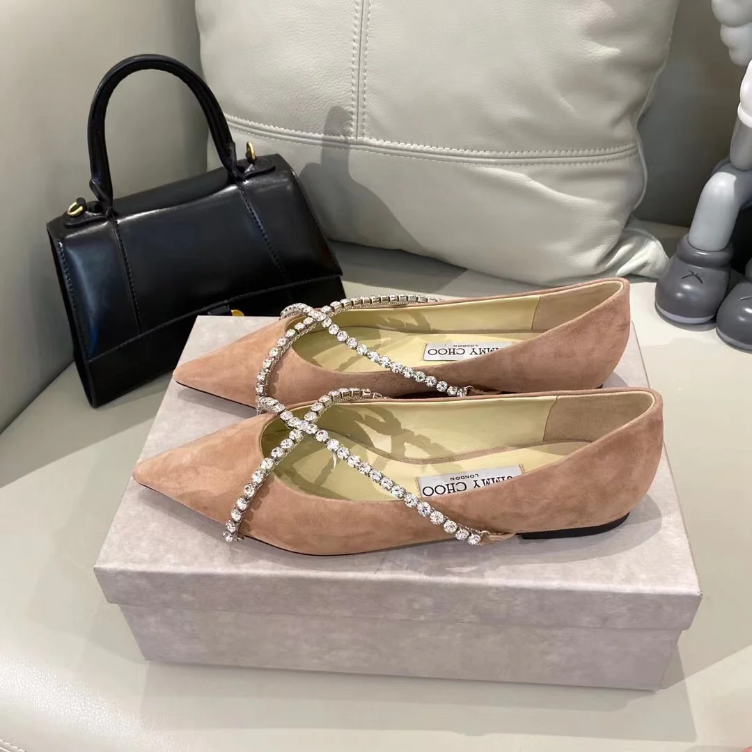 Балетки Jimmy Cross со стразами и цепочкой