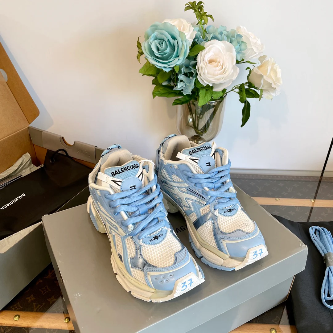 Кроссовки Balenciaga 7th Generation Retro Dad Sneakers - белые и синие