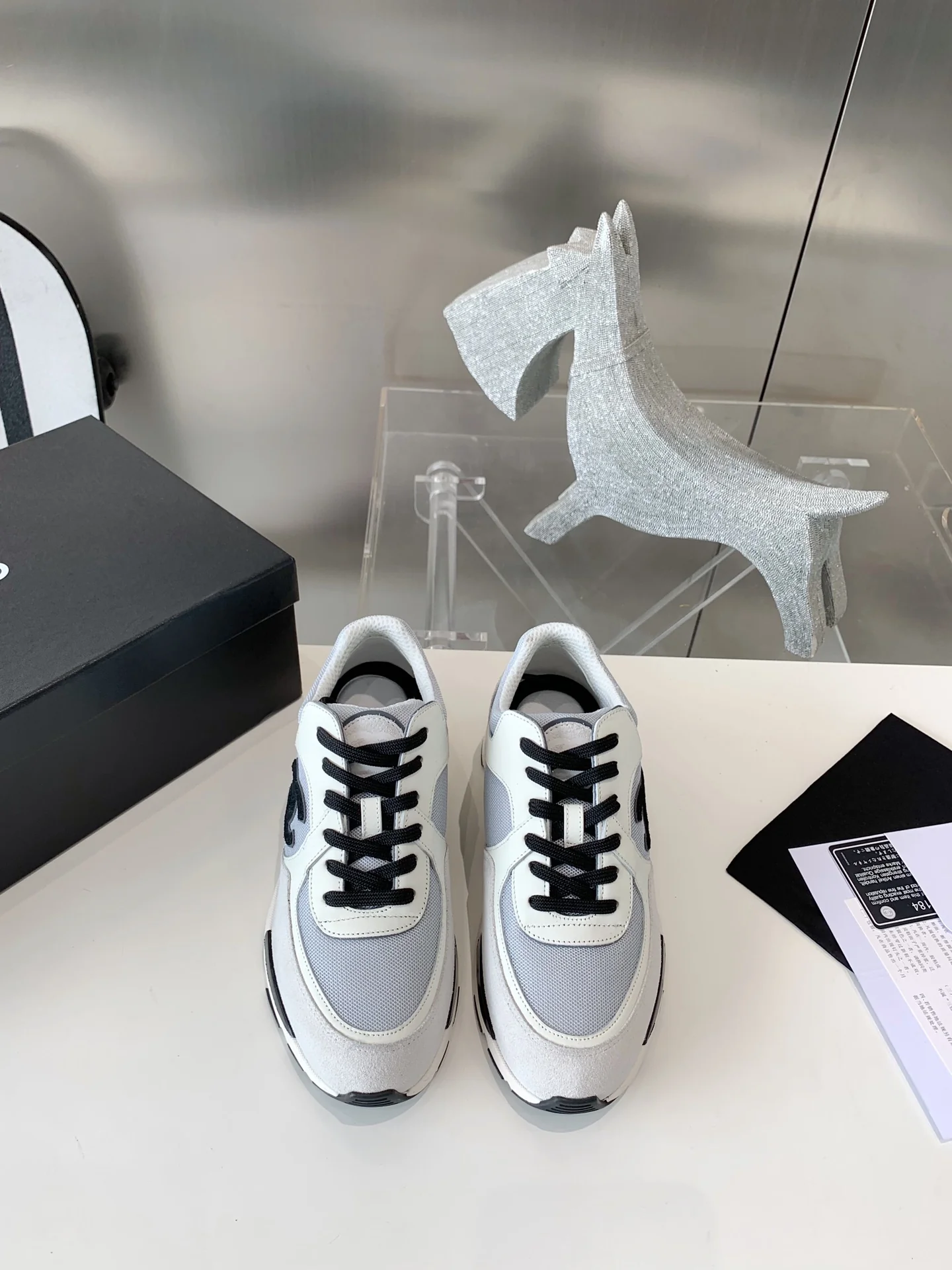 Кроссовки Chanel с цветовыми блоками - замшевая кожа с дышащей сеткой - размеры 35-39-40 (изготовление на заказ)