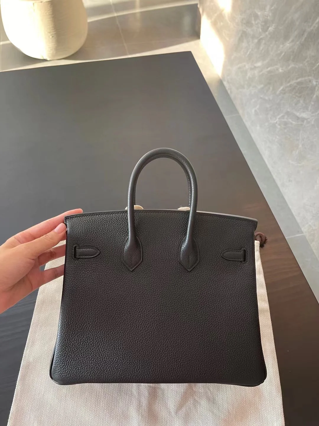 Сумка Hermes Birkin 25 Togo Black с золотой пряжкой