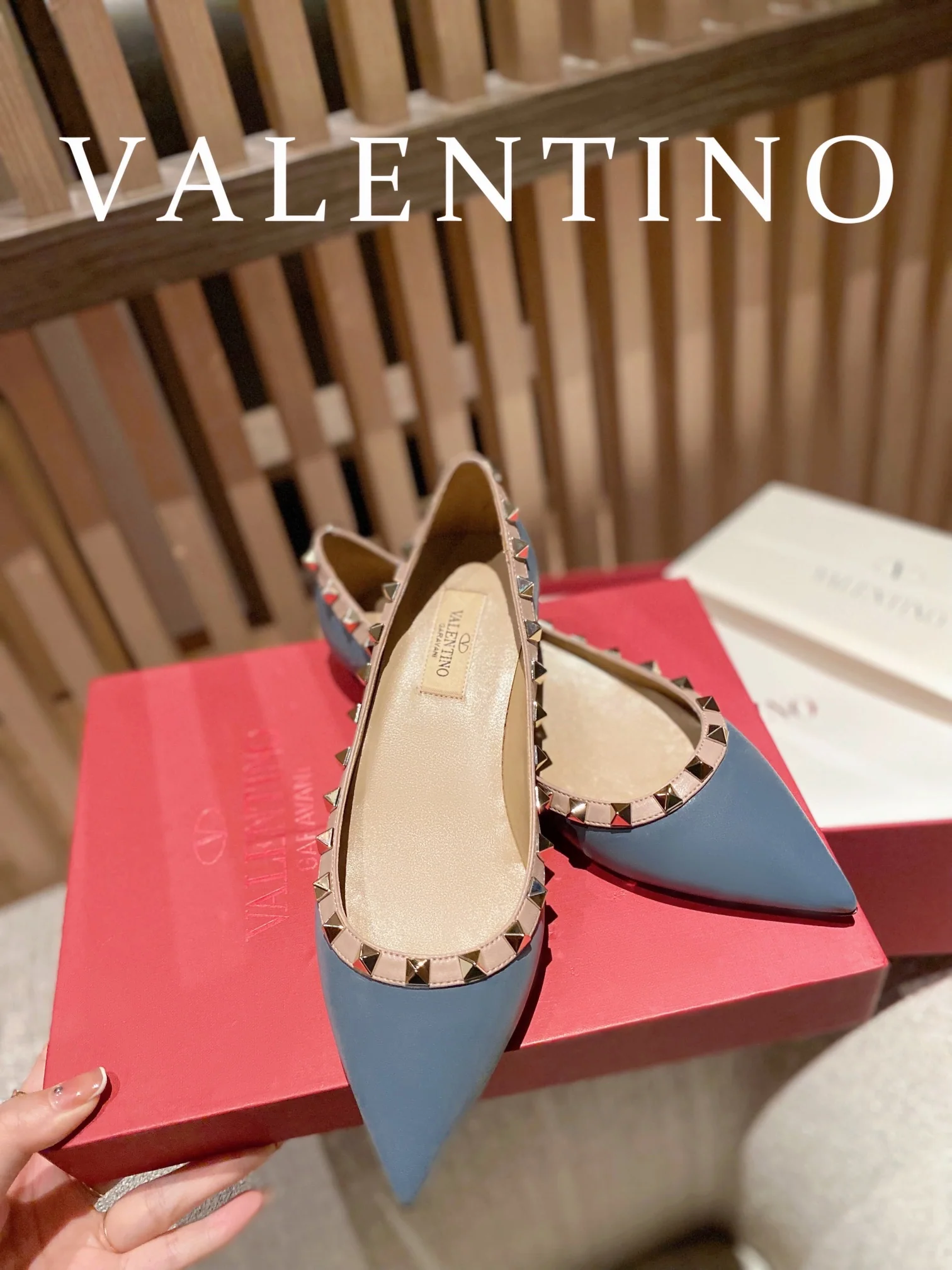 Классические балетки Valentino - синие