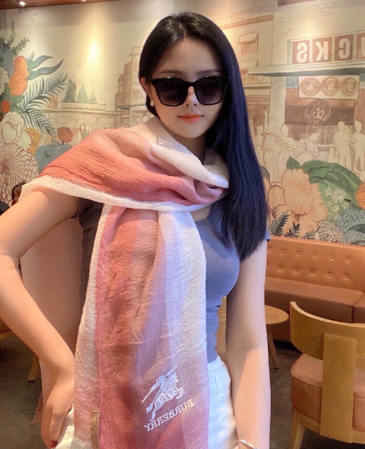 Кашемировый шарф Burberry - 90-200 см