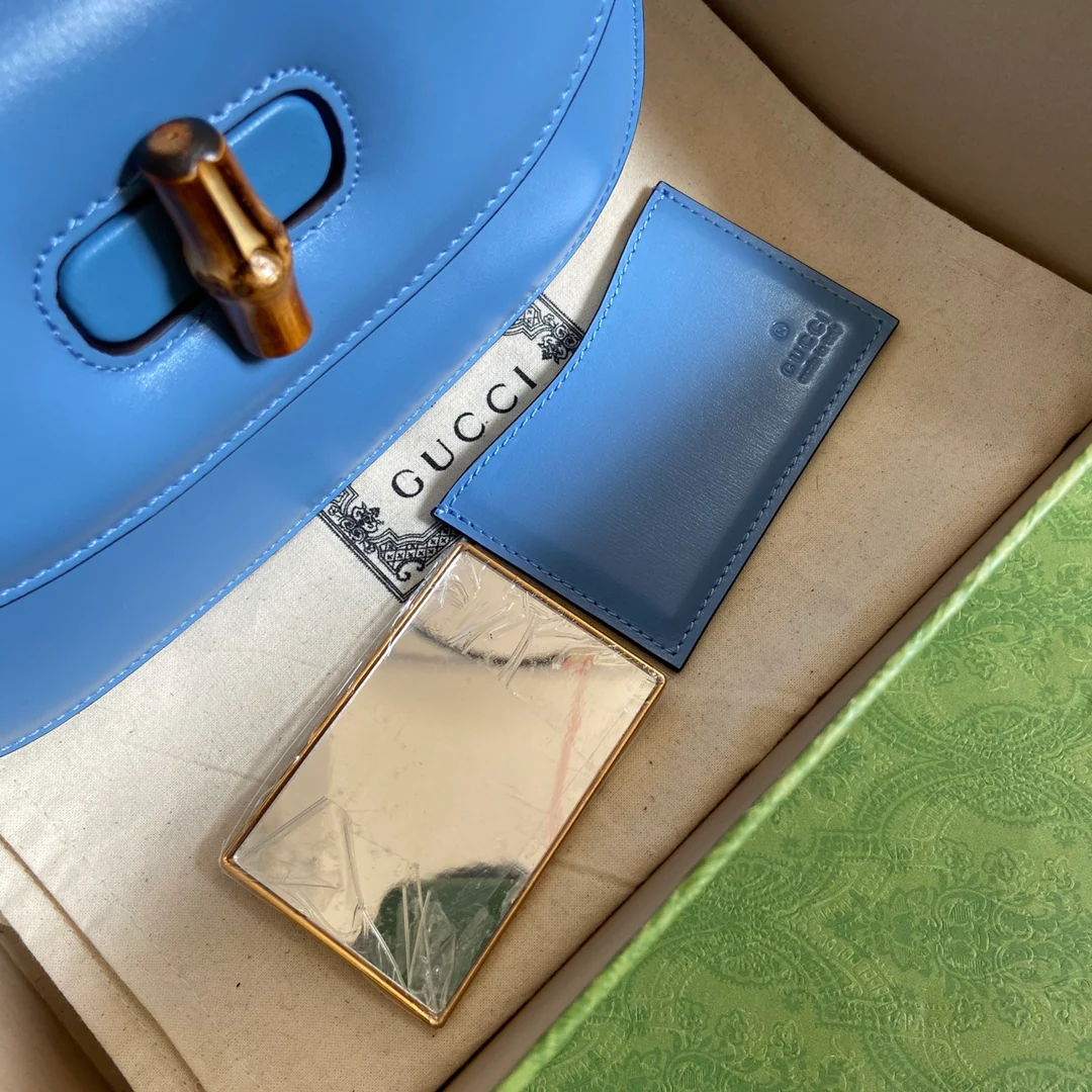 Маленькая сумочка Gucci с бамбуковой ручкой - 21x15x7 см - 2 шт.