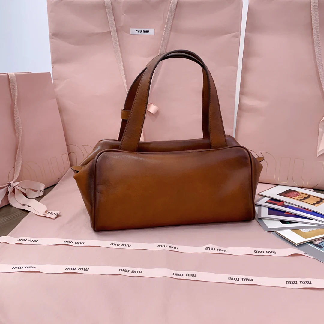 Сумка для боулинга Miu Miu-5bb182, коричневая.