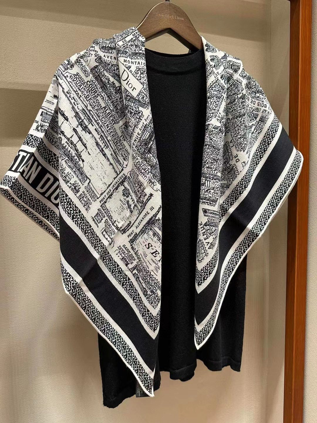 Шарф Dior 2024 Paris Map Scarf - 110-111
