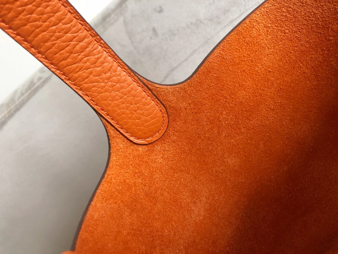 Hermes Picotin 18tc Оранжевая серебряная пряжка