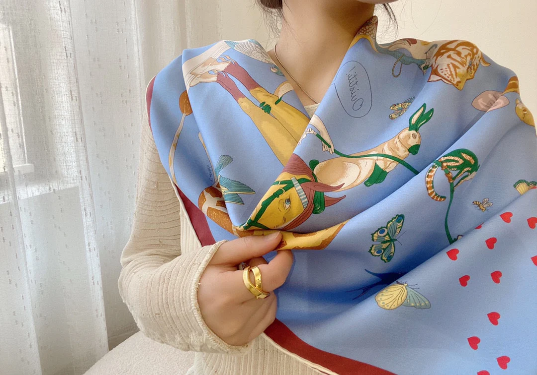 Hermes - Аромат лаванды - 90 шелковых шарфов