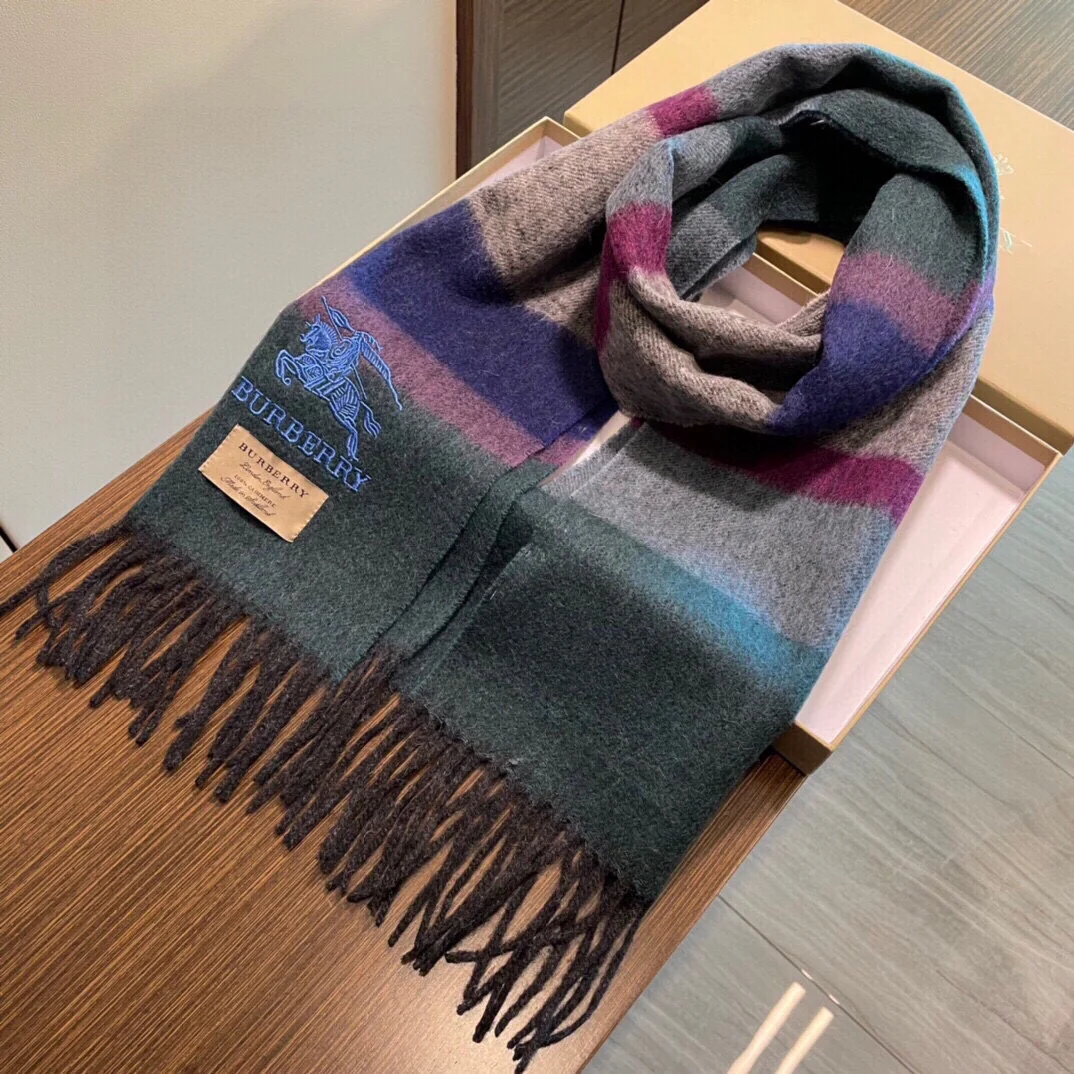 Кашемировый шарф Burberry с градиентным рисунком - 32 см - 200 см - 100 см - Кашемир