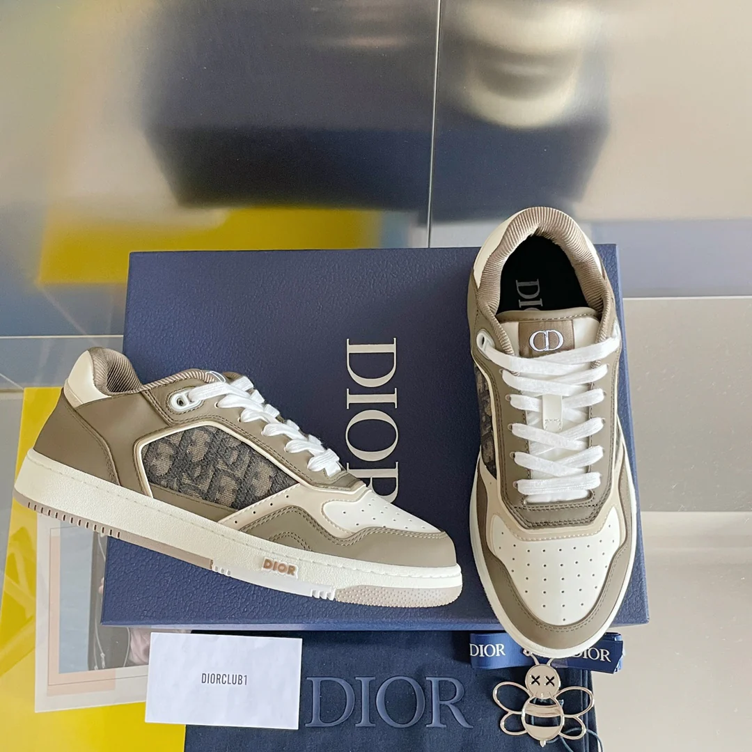 Кроссовки Dior серии B27 - повседневные спортивные кроссовки - для пар - коричневые