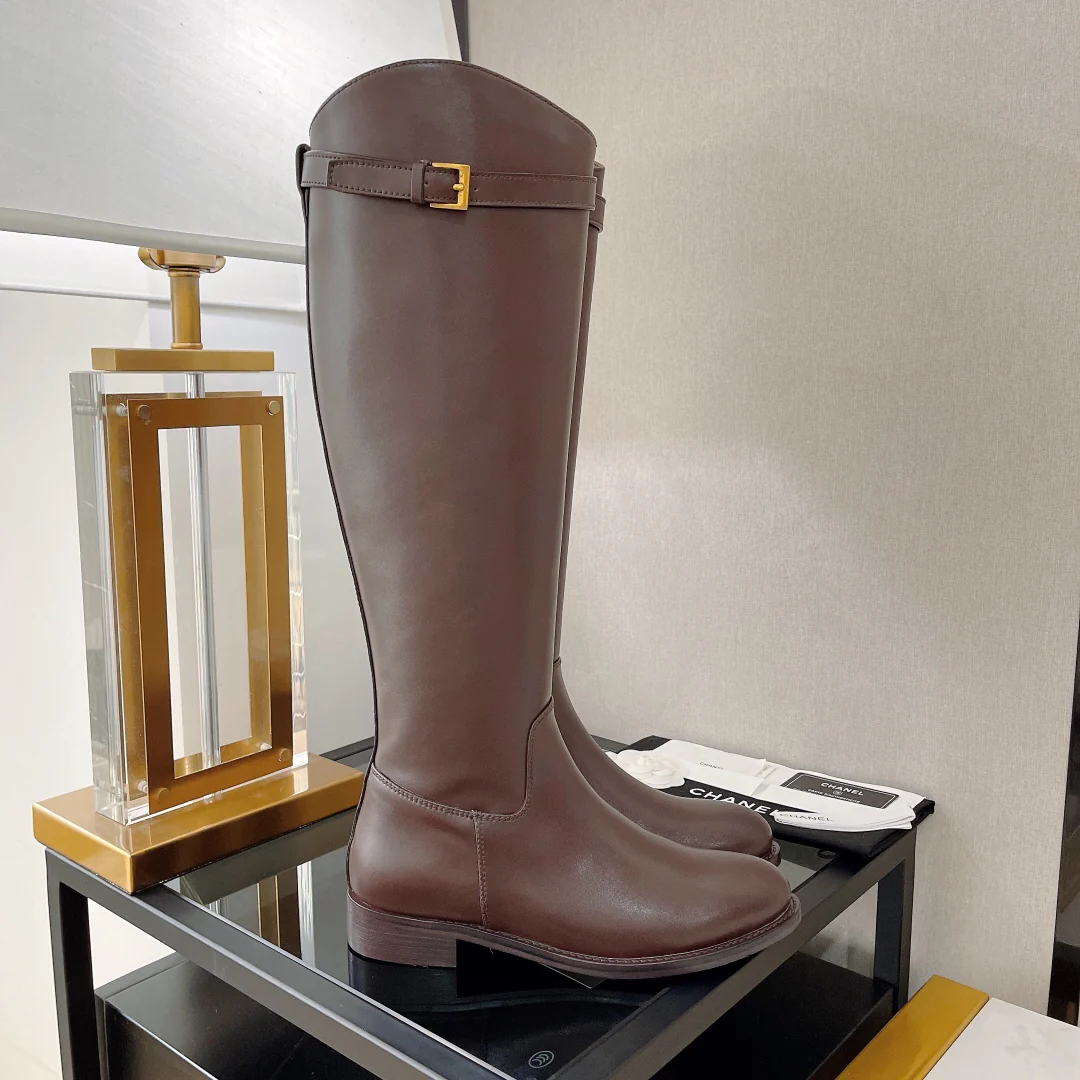 Ботинки Chanel с подиума 2022 года - Ботинки-каскадеры - Коричневые