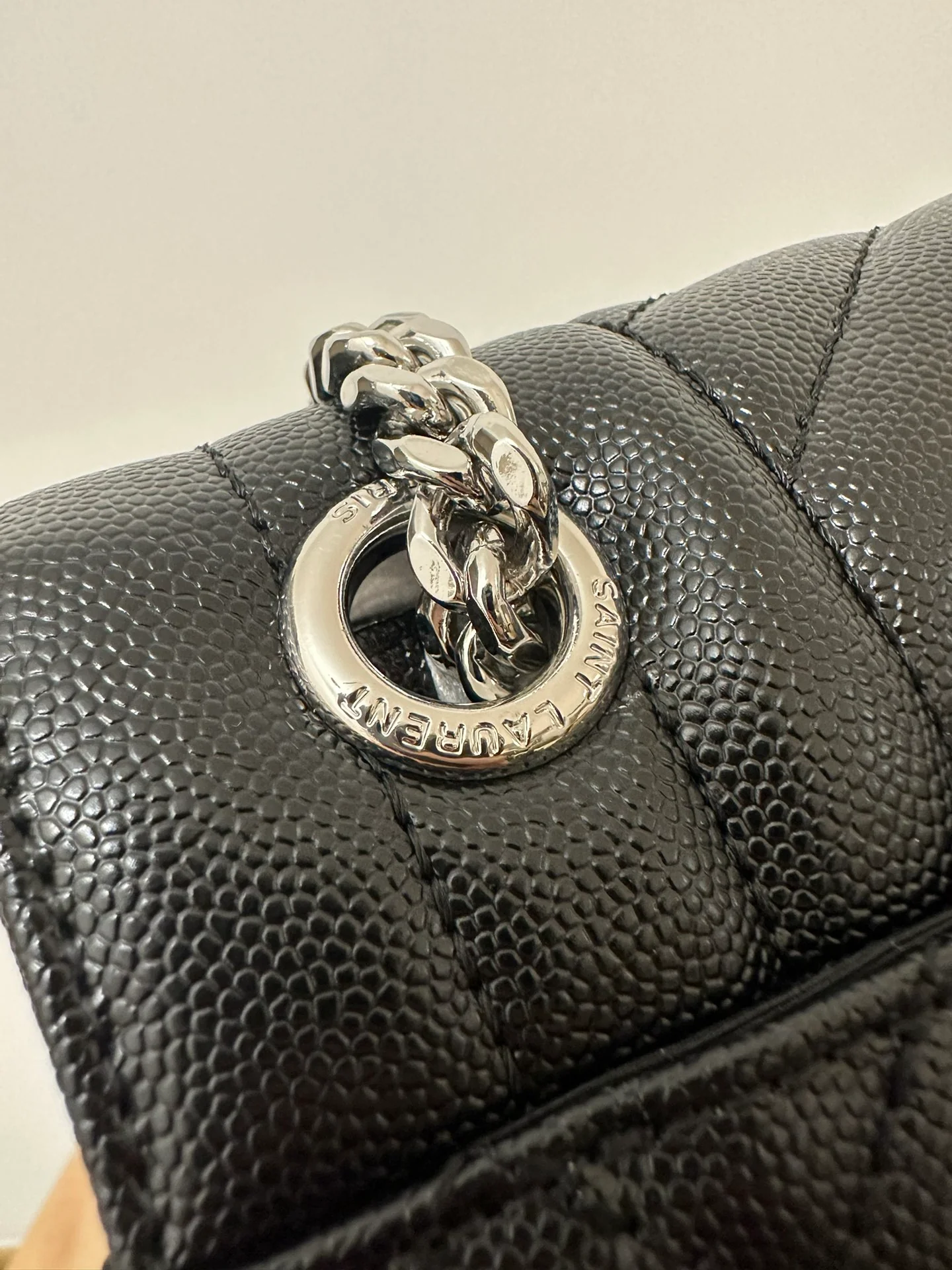 Конверт YSL - черный и серебристый