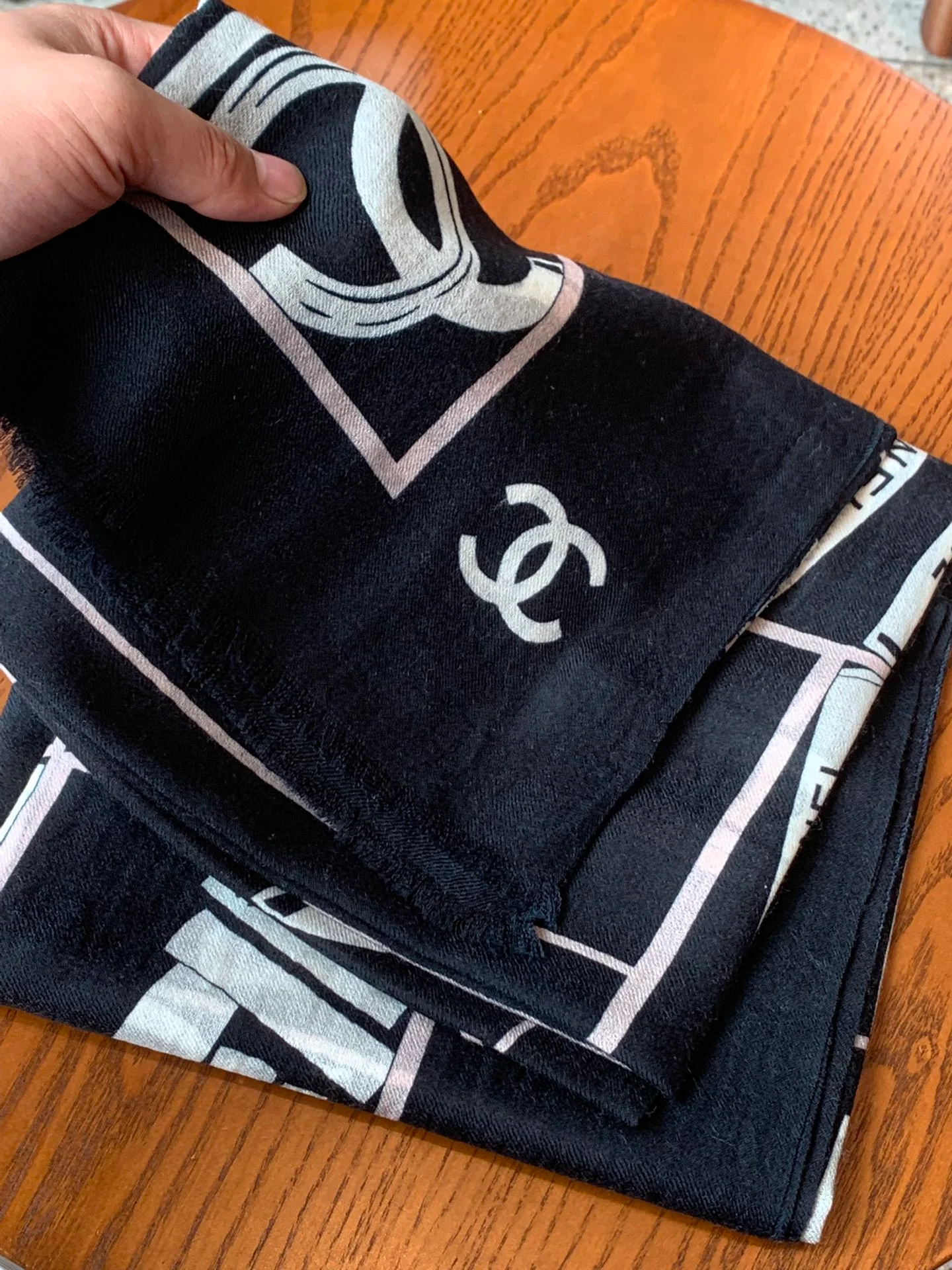 Chanel - Мягкий длинный шарф - 110-200 см - 100% - Кашемир премиум-класса - Оранжевый