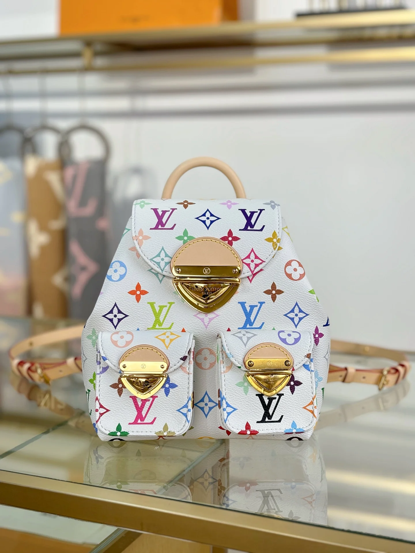 LV-mb163c-tm-venice-shoulder bag-white/multicolored