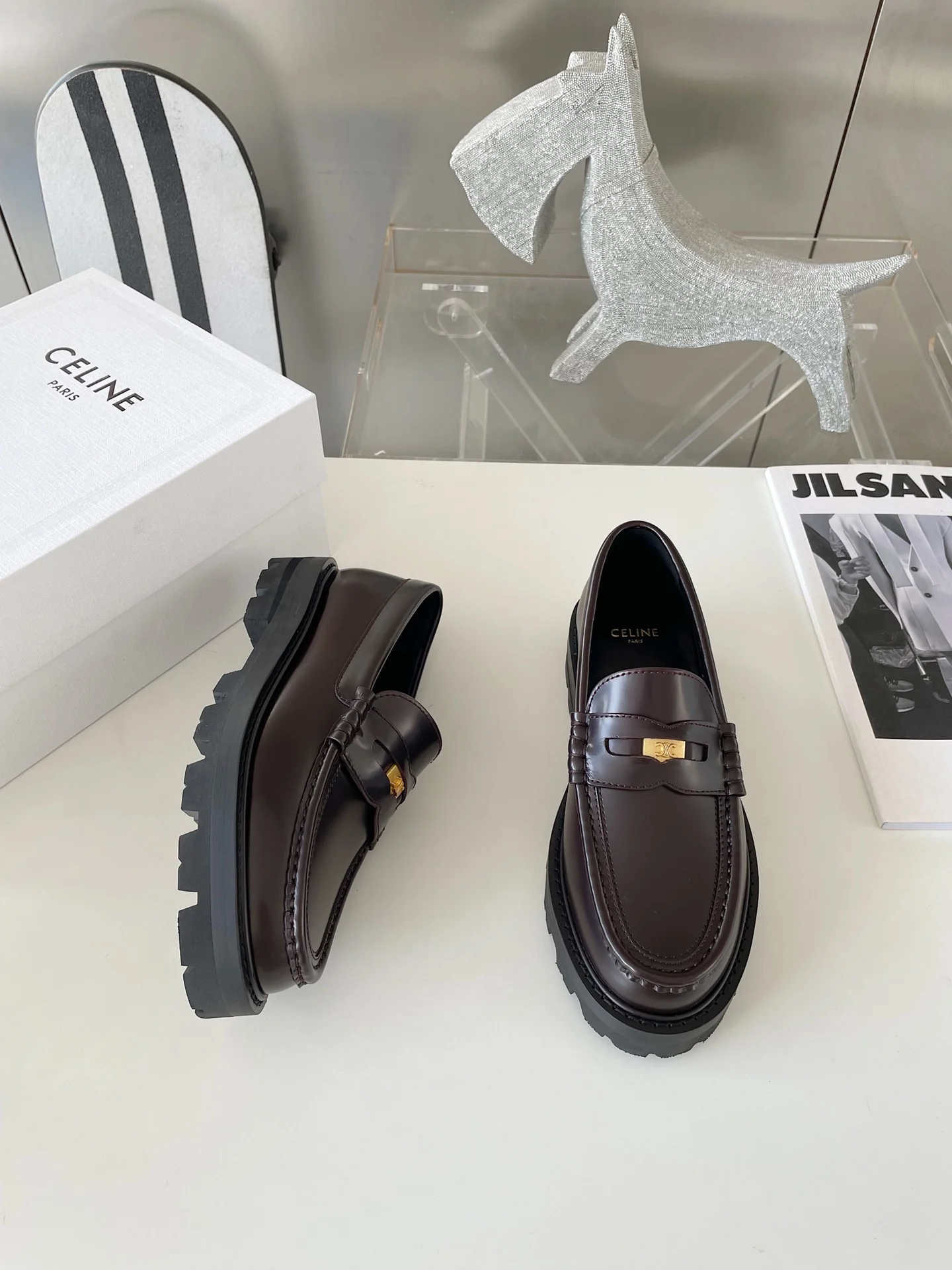 Обувь Celine - Celine - фурнитура, пряжка - кожа - лоферы на плоской подошве