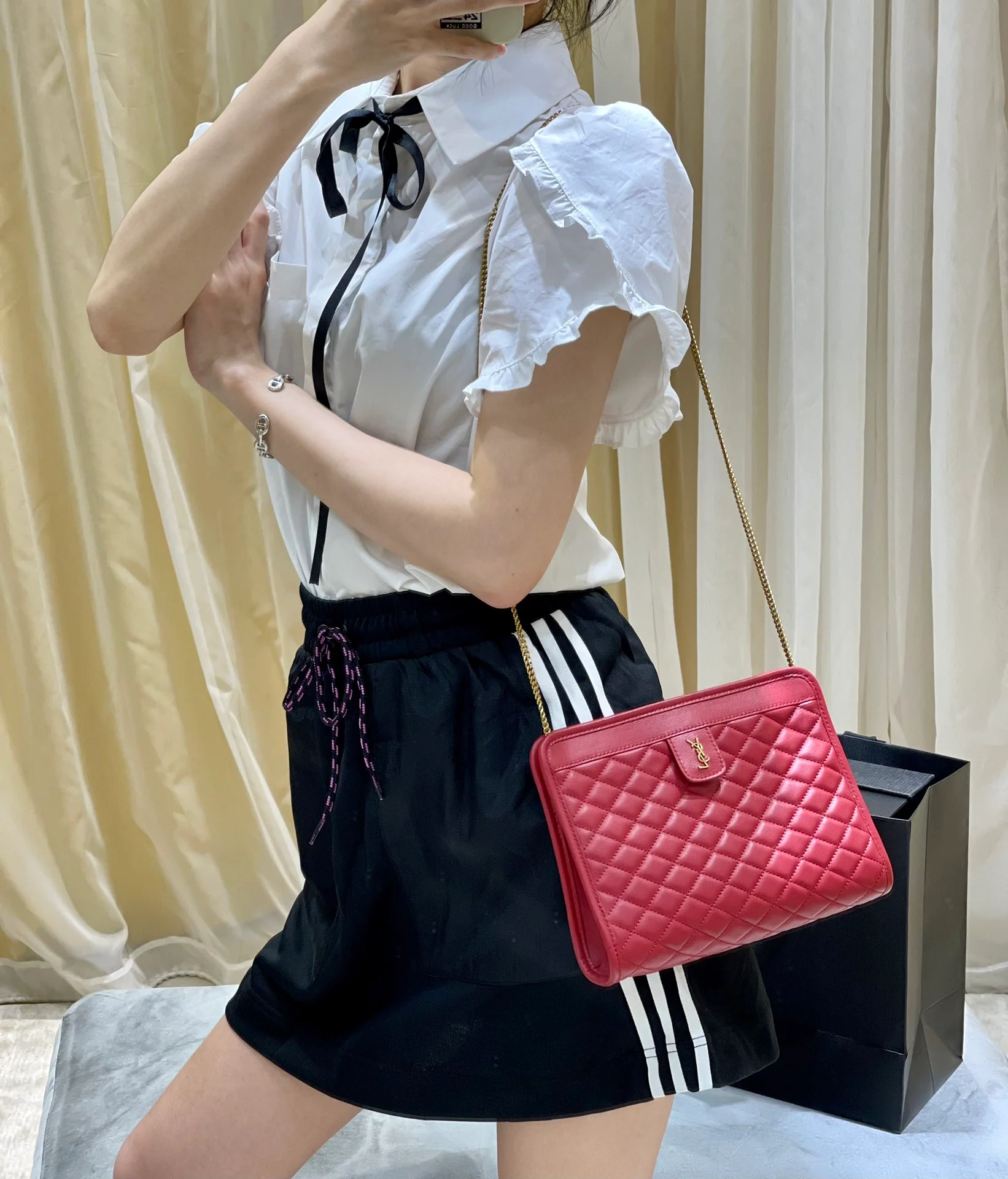 Сумка YSL Montaigne Chain Bag - сумка через плечо - красная