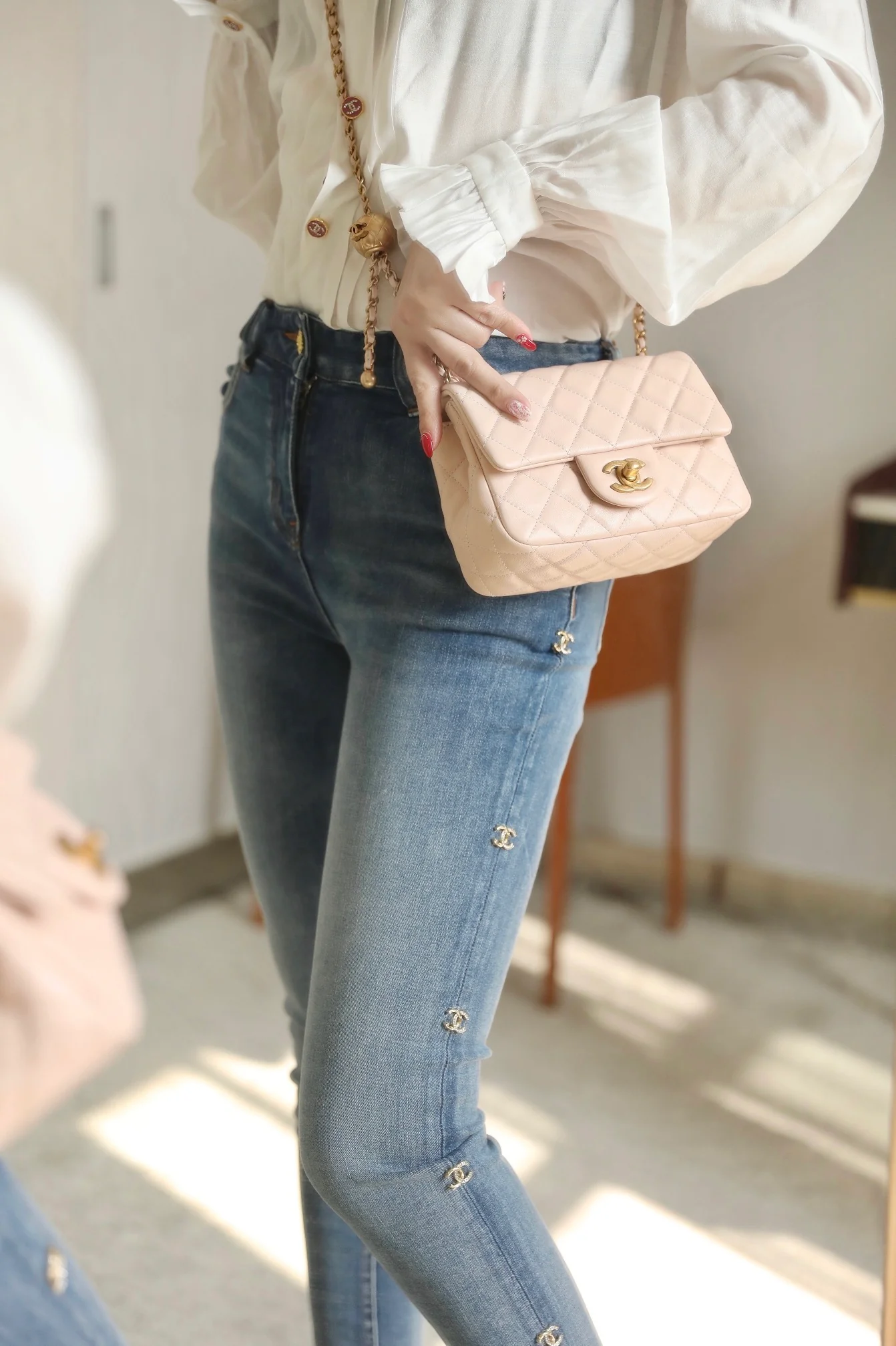 Chanel - Сумка-клатч Golden Globe Square Flap Bag - 18 см - Овечья кожа - 3