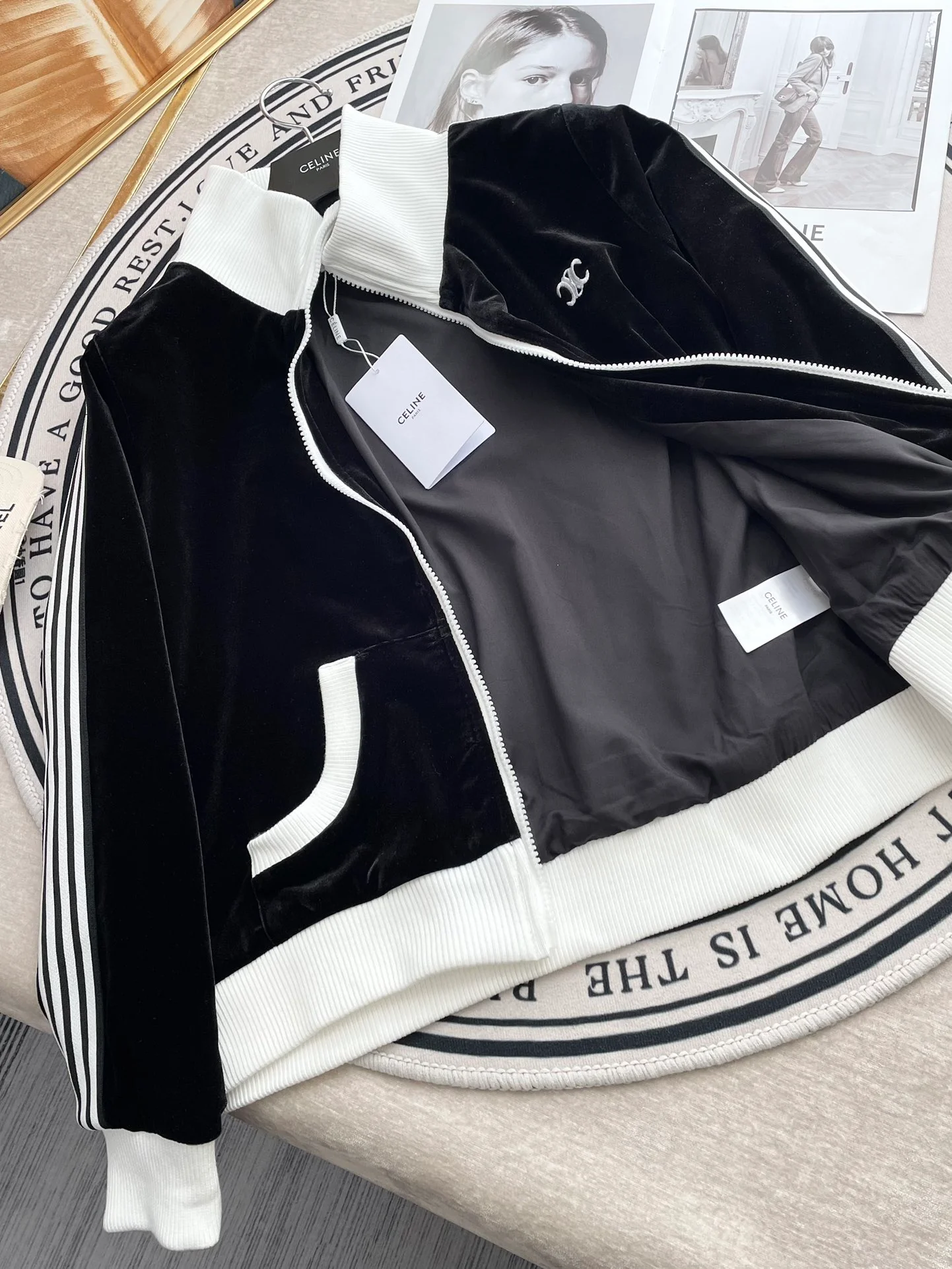 Блузовой костюм Celine 2403 из бархата