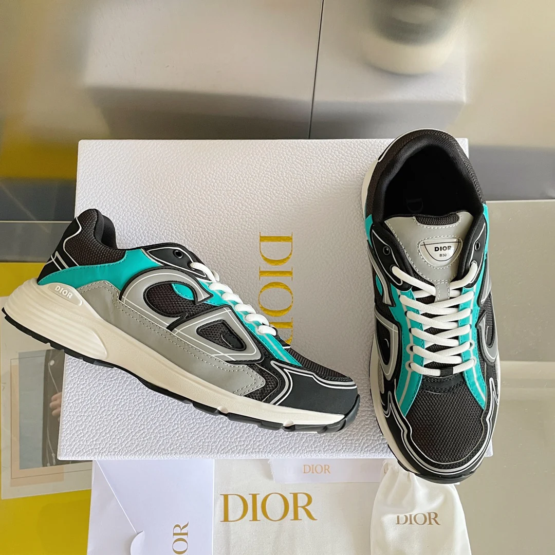 Кроссовки Dior серии B30 - Массивные кроссовки - Черно-синие