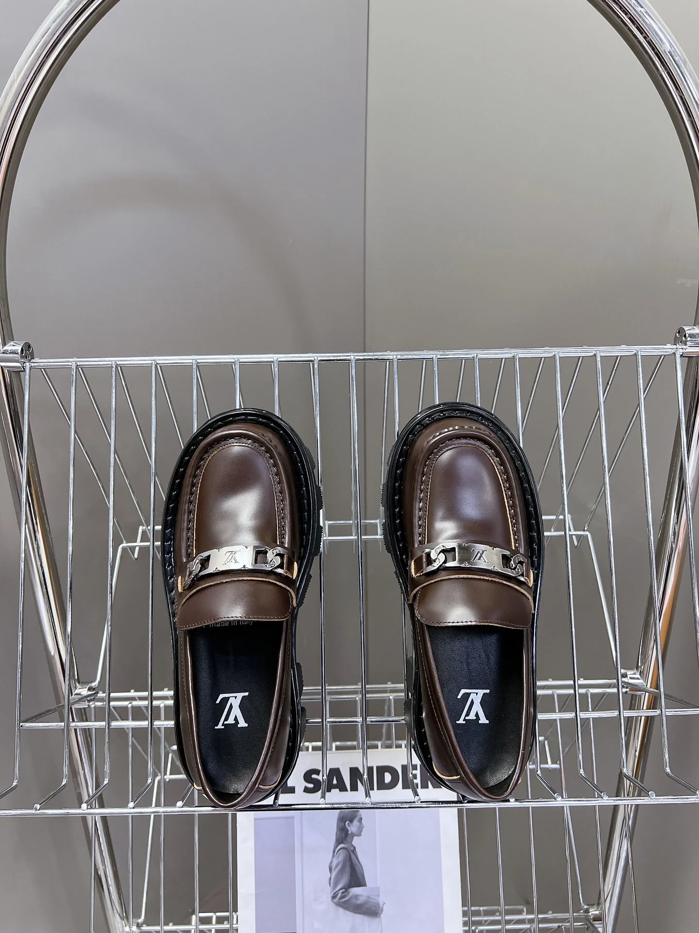 LV - Кожаные туфли на платформе - Темно-коричневые