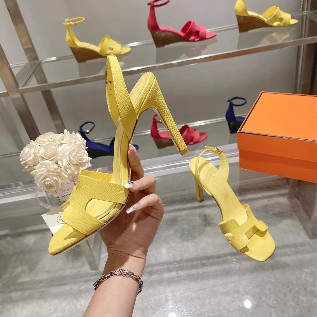 Новинка весны 2022 года от Hermes - Сандалии на высоком каблуке - 1