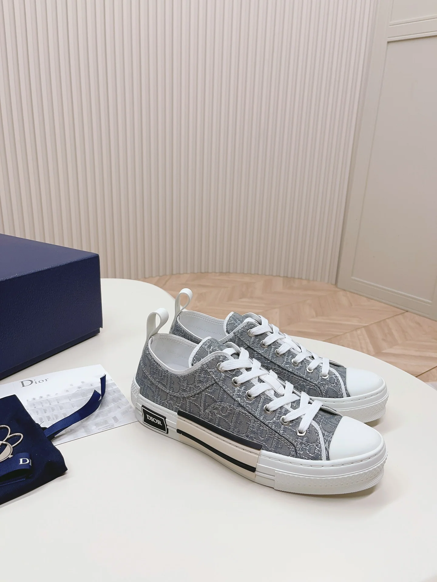 Dior B23 Series - Повседневная обувь - Унисекс - Серая с белым носком