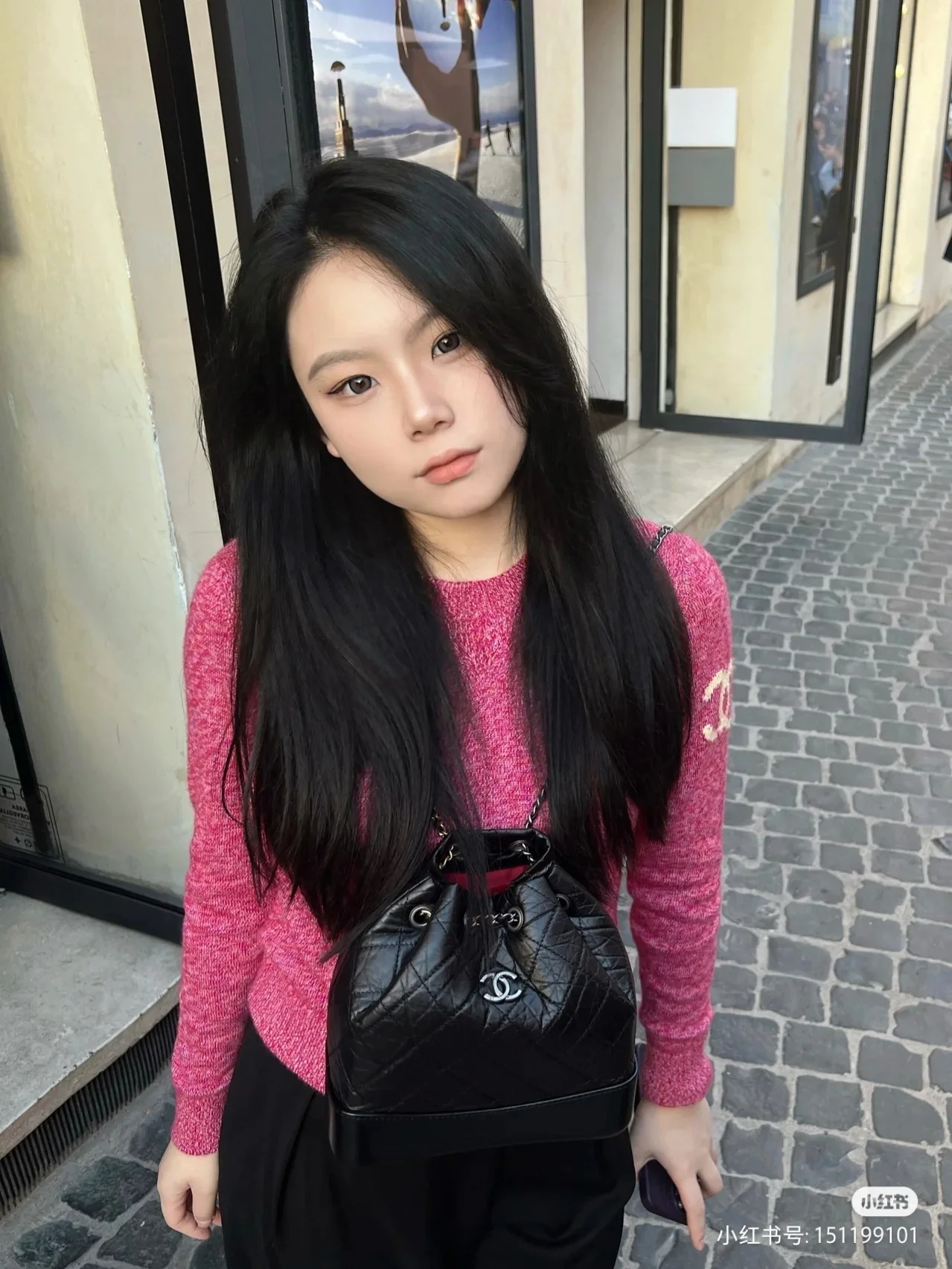 Рюкзак-хобо Chanel Gabrielle с цепочкой Twinkle Chain - черный