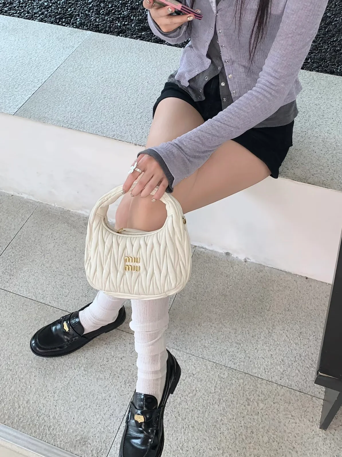 Miu Miu-5bc125m900-??????-????-Маленький-Белый