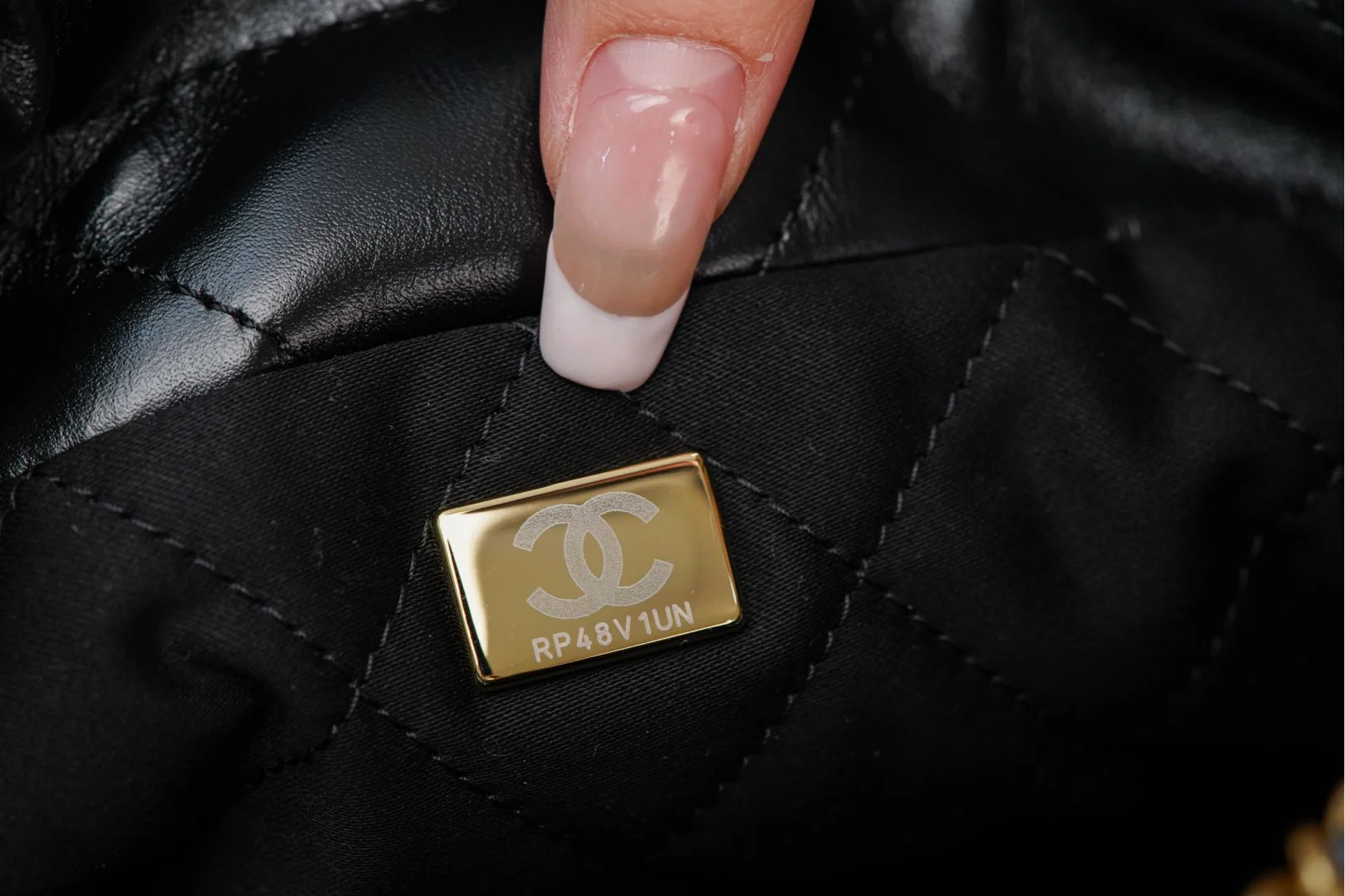 Мини-сумочка 23s-22 - Натуральная кожа - Черно-золотая